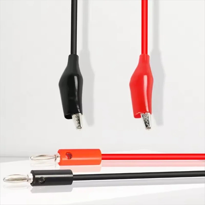 1M Alligator Clip to Banana Plug Test Lead Cable Crocodile Connector Wire