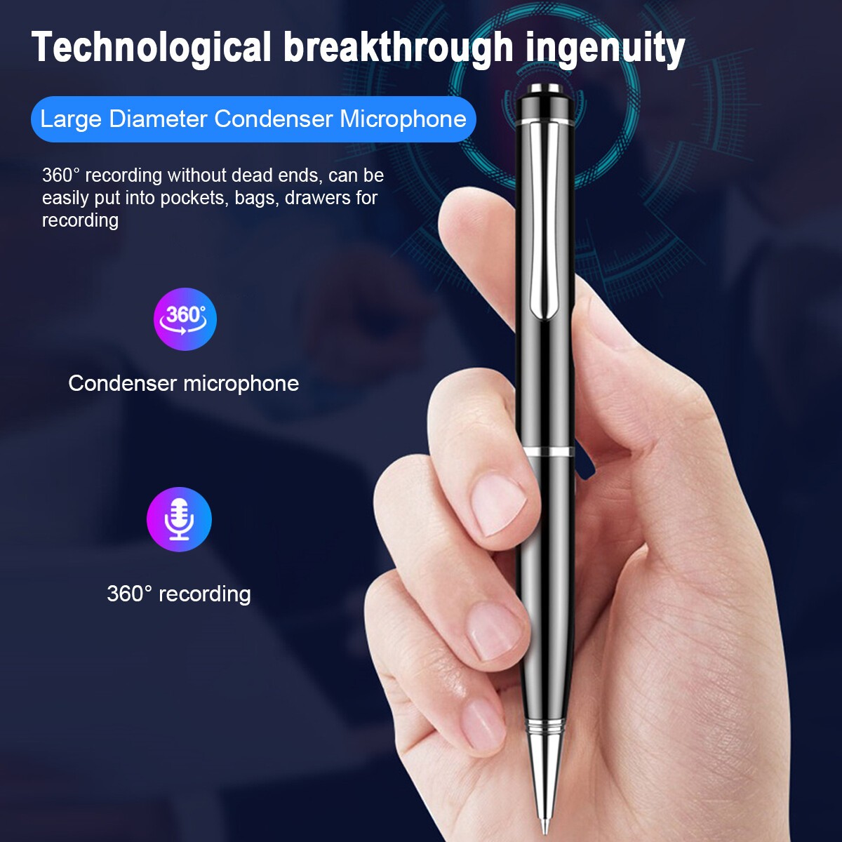 Mini Voice Recorder Pen Digital Activated Hidden Audio Dictaphone MP3 Player 32G
