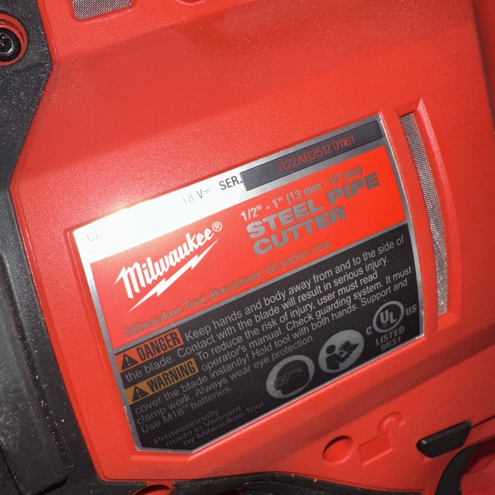 Milwaukee Fuel M18 1/2”-1” Steel Pipe Cutter 3469-20 2025 (w/ Blade)