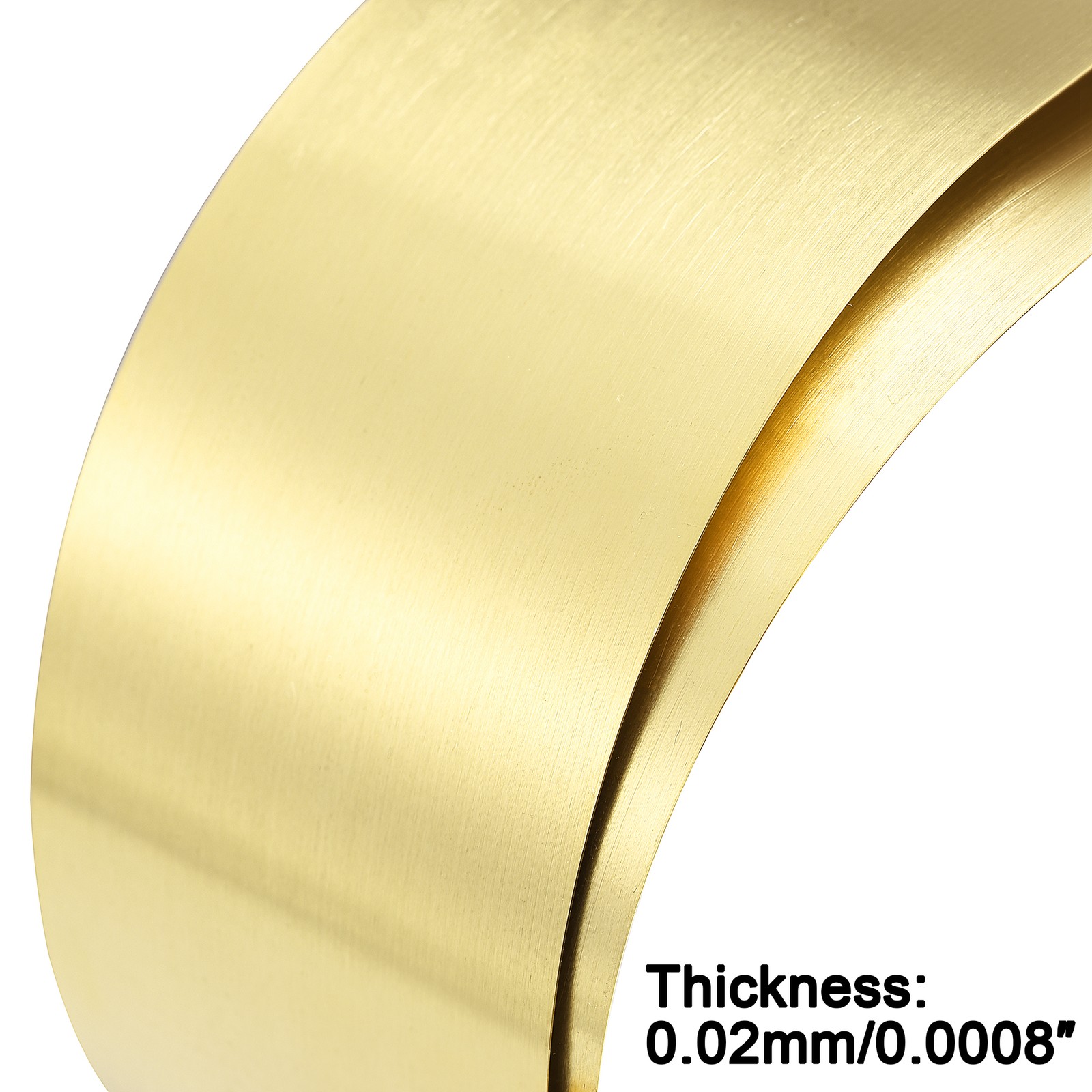 1000mm x 100mm x 0.02mm Brass Sheet Roll for DIY Metal Foil Plate 39.4″ x 3.9″