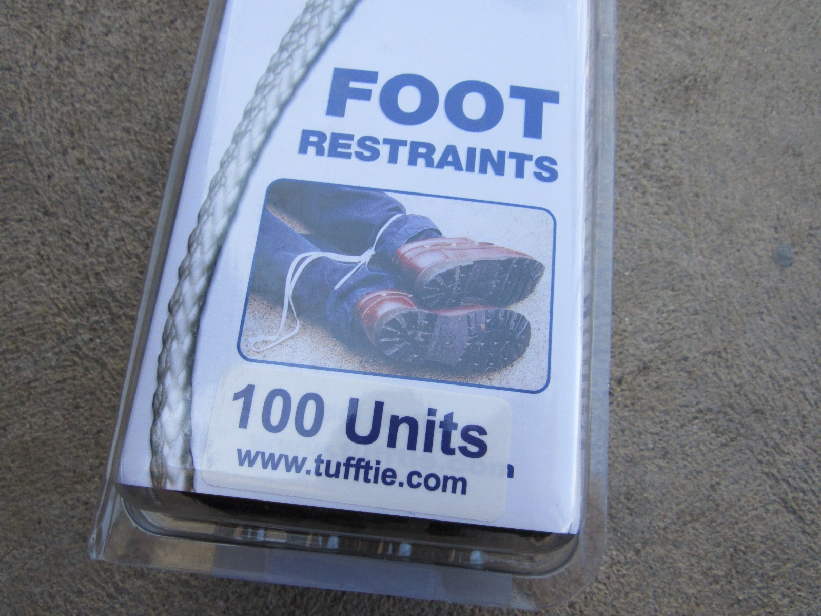 100 pcs Tuff-Tie Foot Restraints Nylon Braided Personal Restraints Tuff-Ties