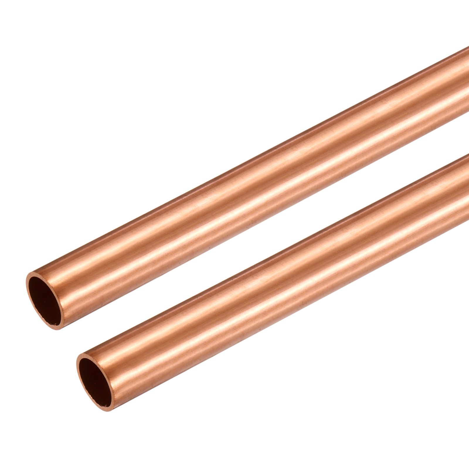 2Pcs 12mm OD 0.5mm Wall Thickness 11.8″ Length Copper Round Tube Straight Tubing