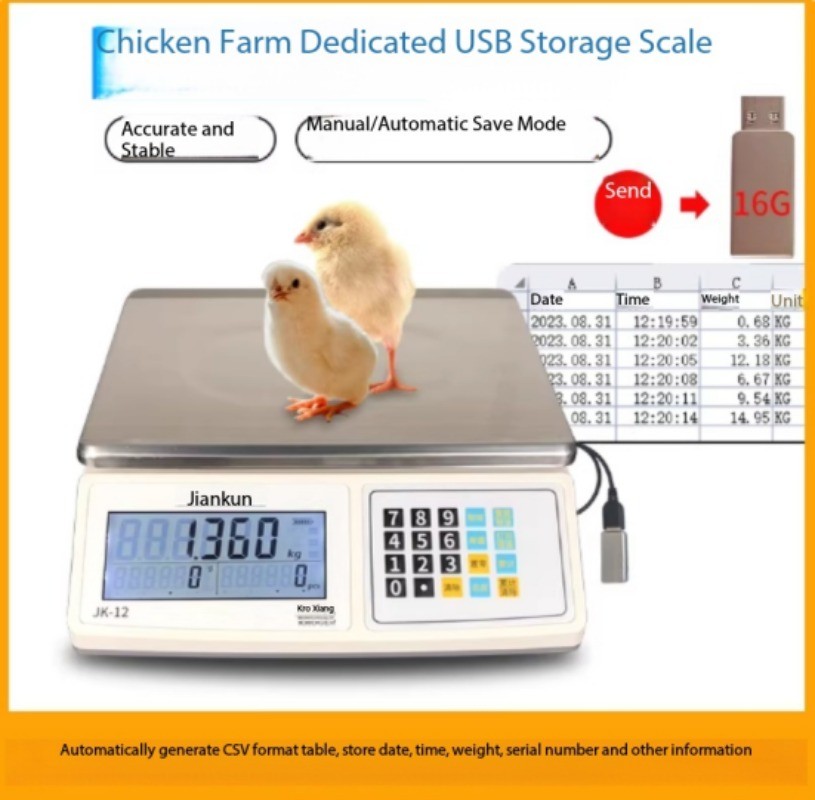 Electronic Scale USB Drive Weight Storage Scale Chick-Specific Scale.