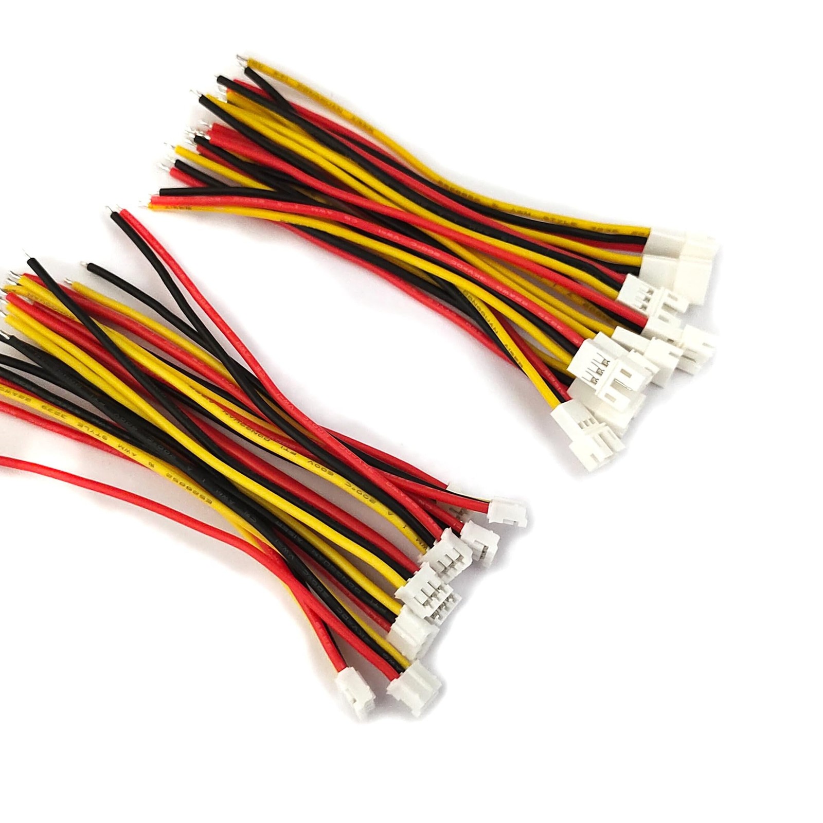 10Pairs JST PH 2.0mm 3 Pin Male and Female Connector Plug with 10cm 22 AWG So…