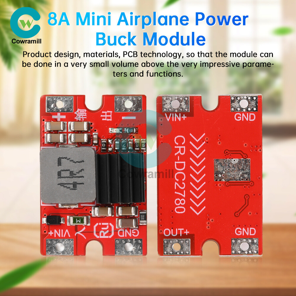 DC-DC 25V to 5V/12V 8A High Power Buck Step-down Module For Mini Airplane Model