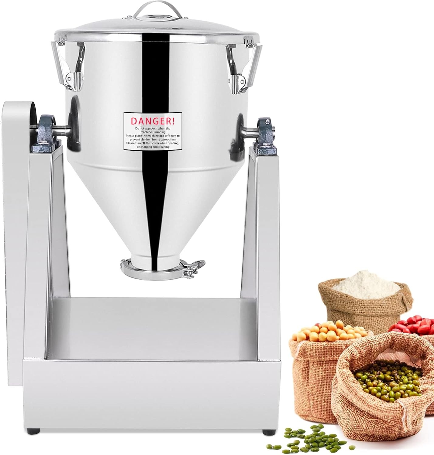 110V 10/20/40L Electric Powder Blender Dry Powder Mixer Automatic Flour Mixer