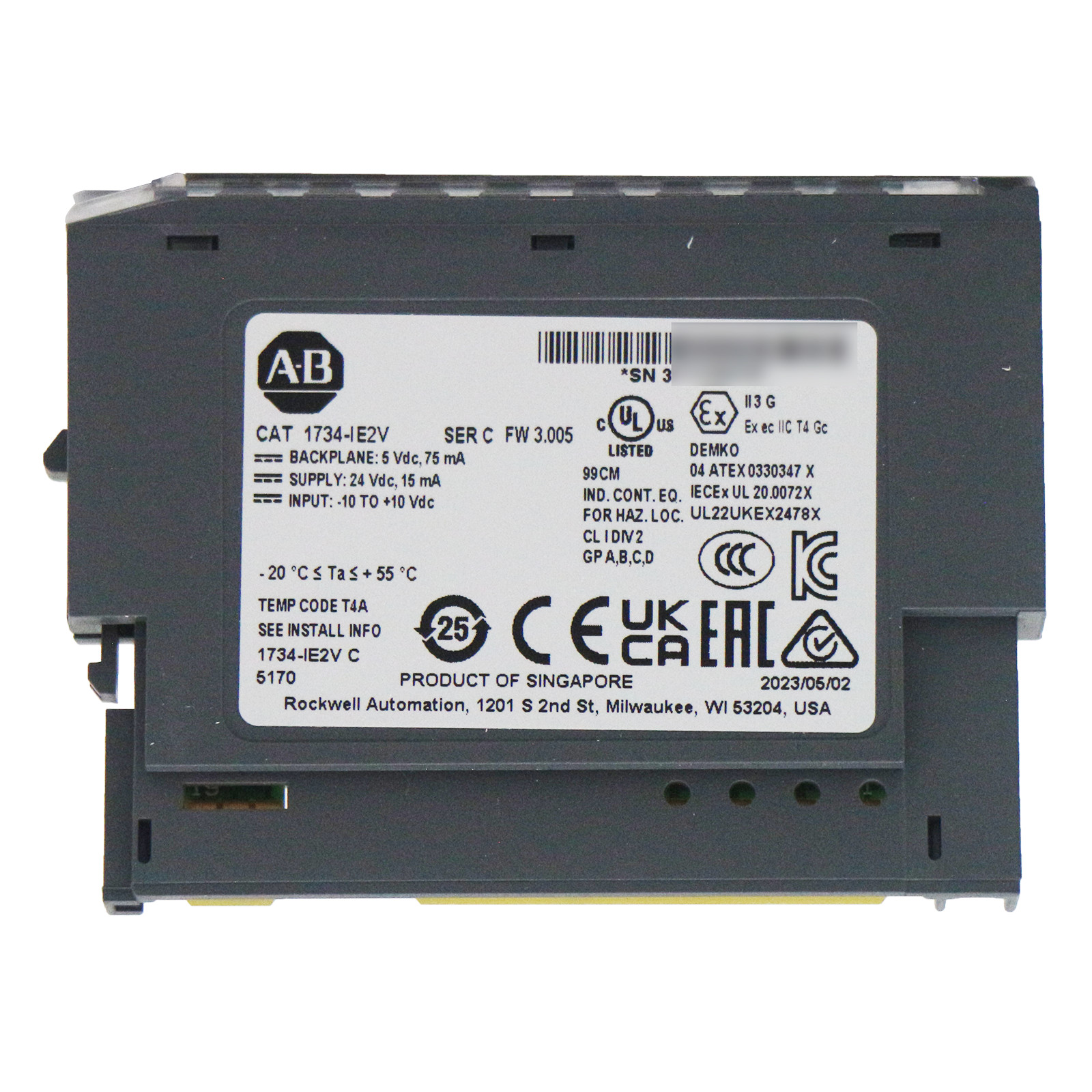 New Allen Bradley 1734-IE2V POINT I/O 2 Point Analog Input Module