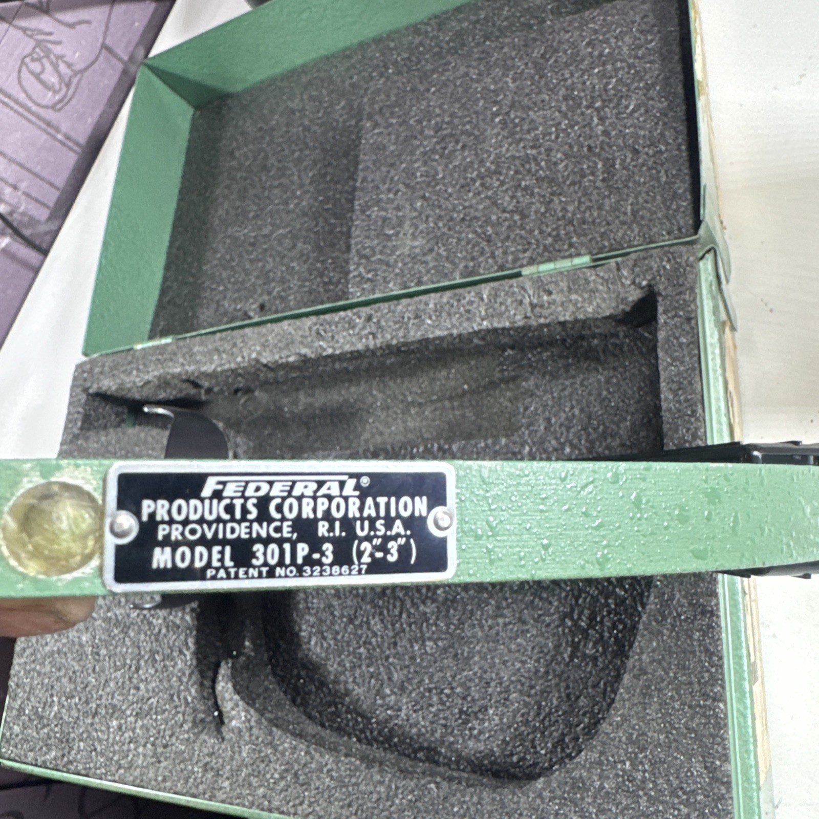 Mahr Federal 301P-3 Dial Snap Gage with Carbide Anvils, 2-3″ Range, .0005”