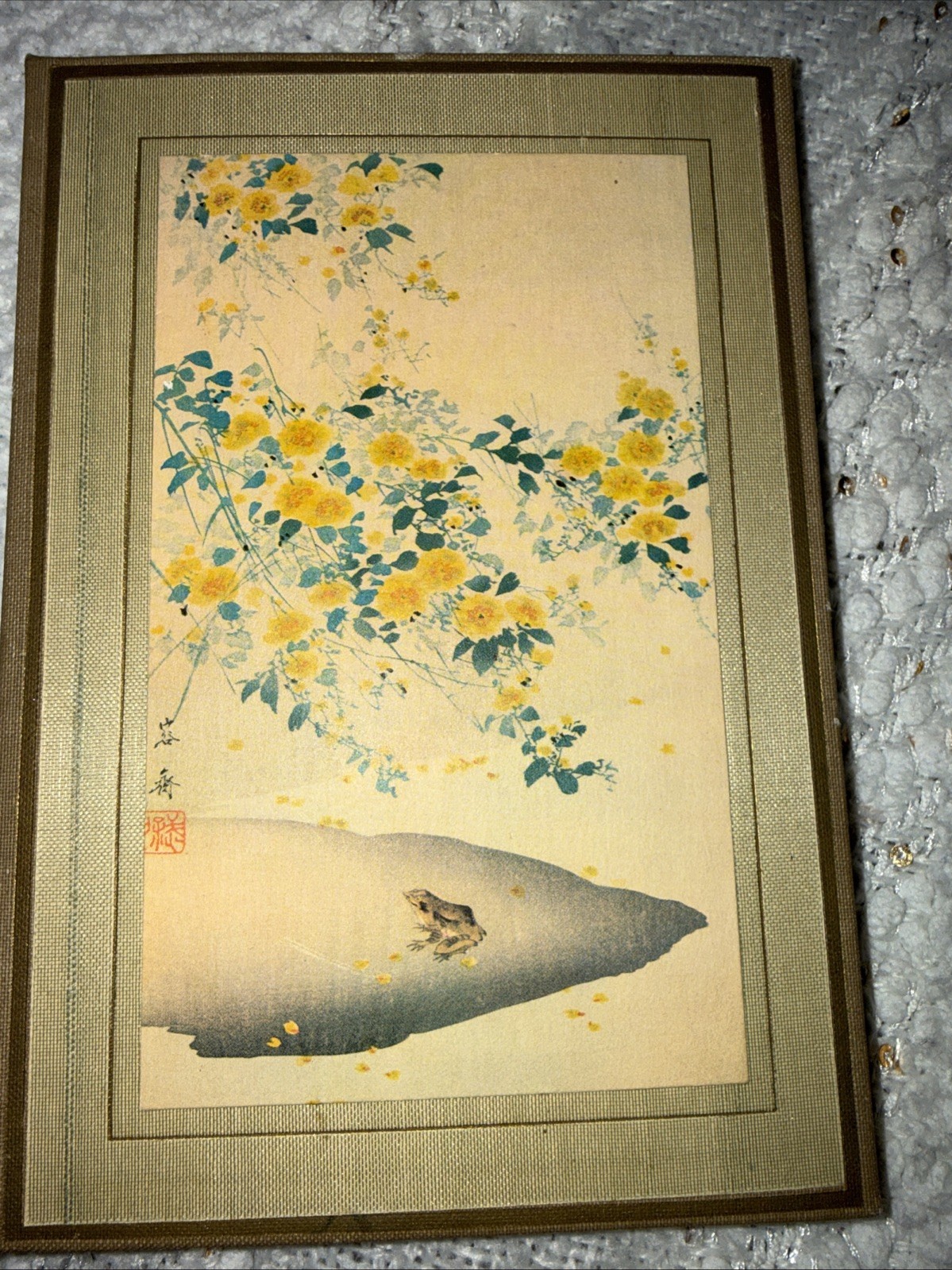 Vintage Address Book 6×4” Flowers Frog Pages Empty