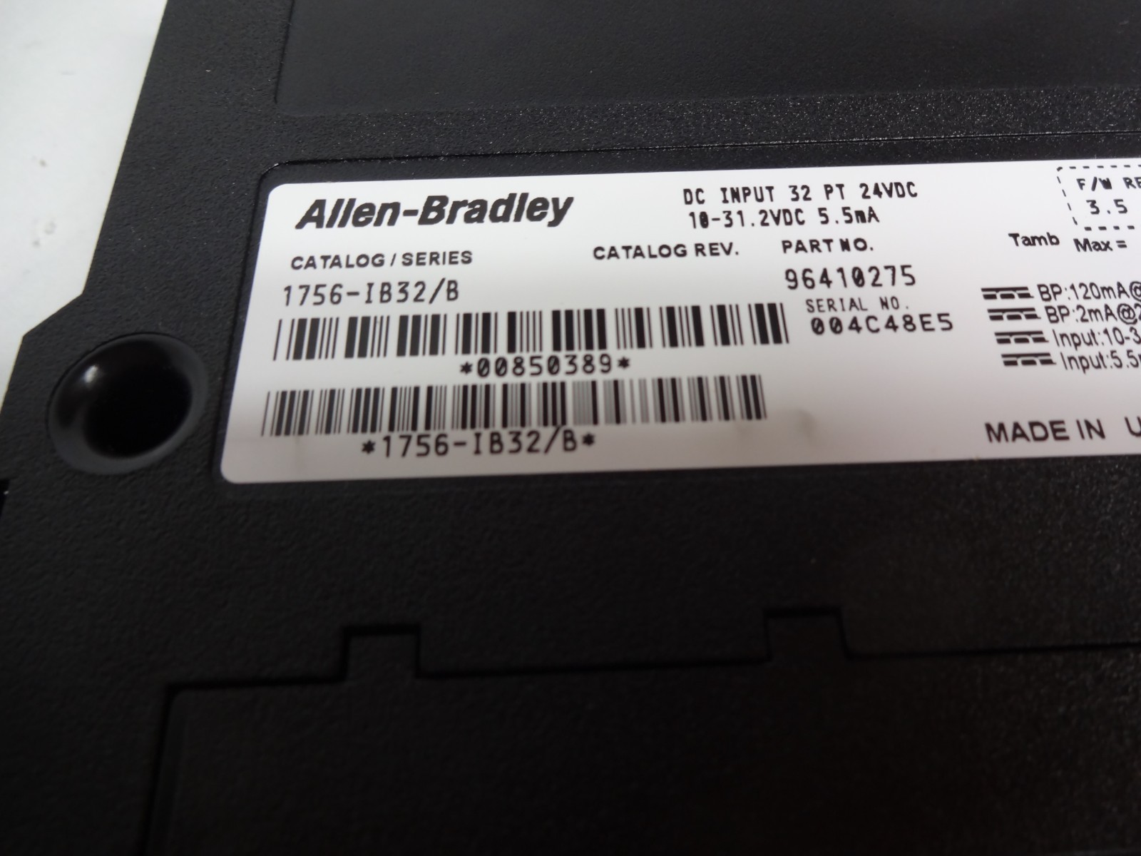 Allen Bradley 1756-ib32 Input Module