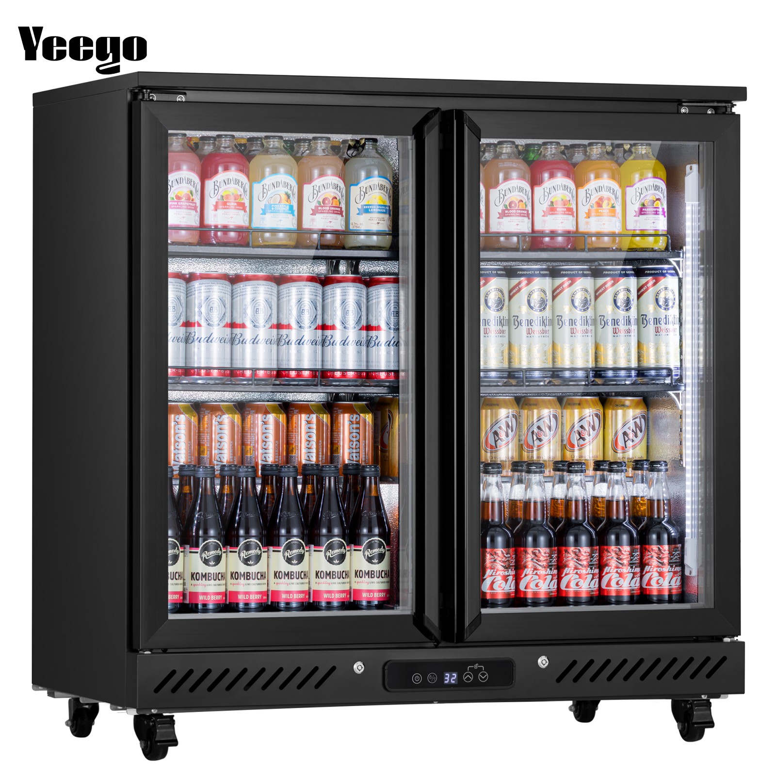 Yeego 6.5 Cu.Ft Back Bar Cooler Commercial Beverage Refrigerator Under Counter