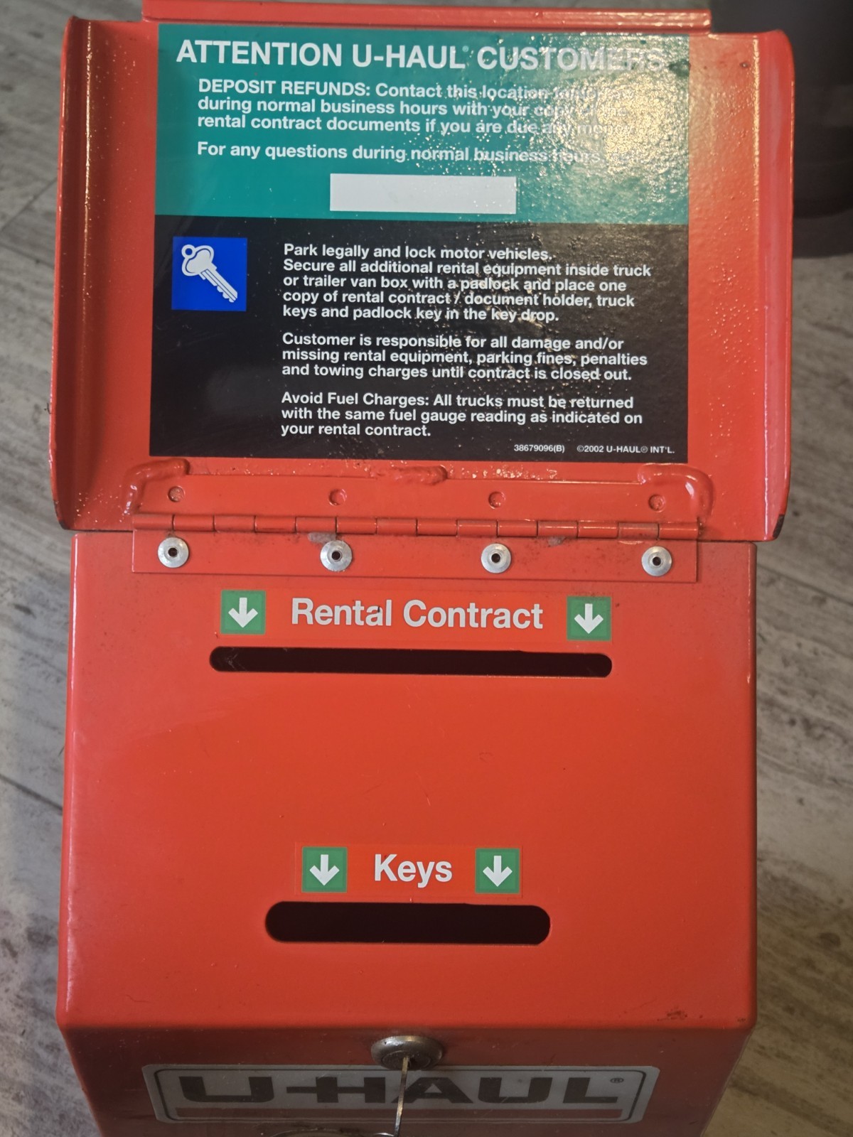 Vintage Uhaul Key Drop Box Heavy Duty Lock Box With Keys