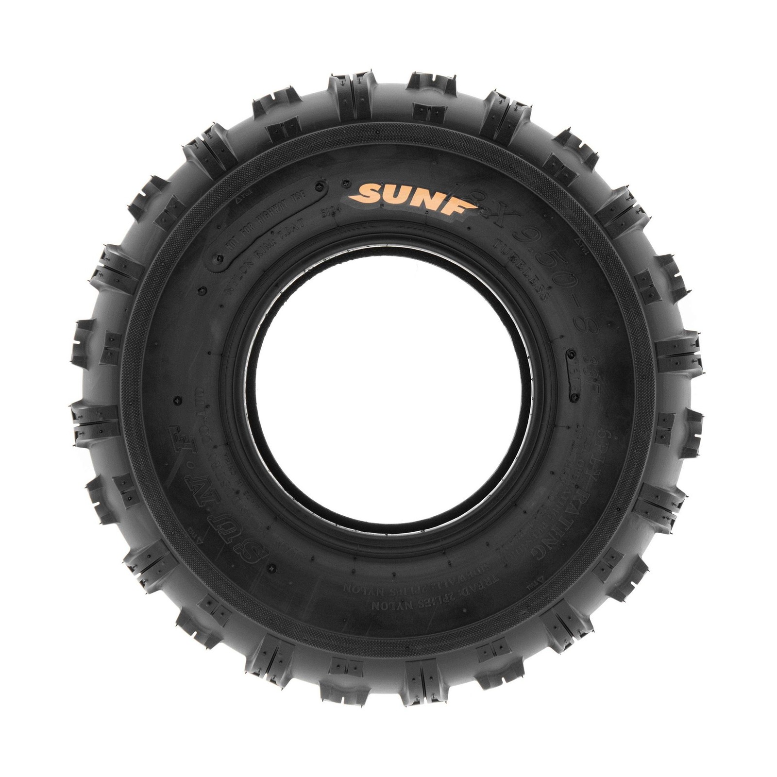 SunF A018 Lawn Tractor Tire 18×9.5-8, 6-PR |»H»-Knob Tread