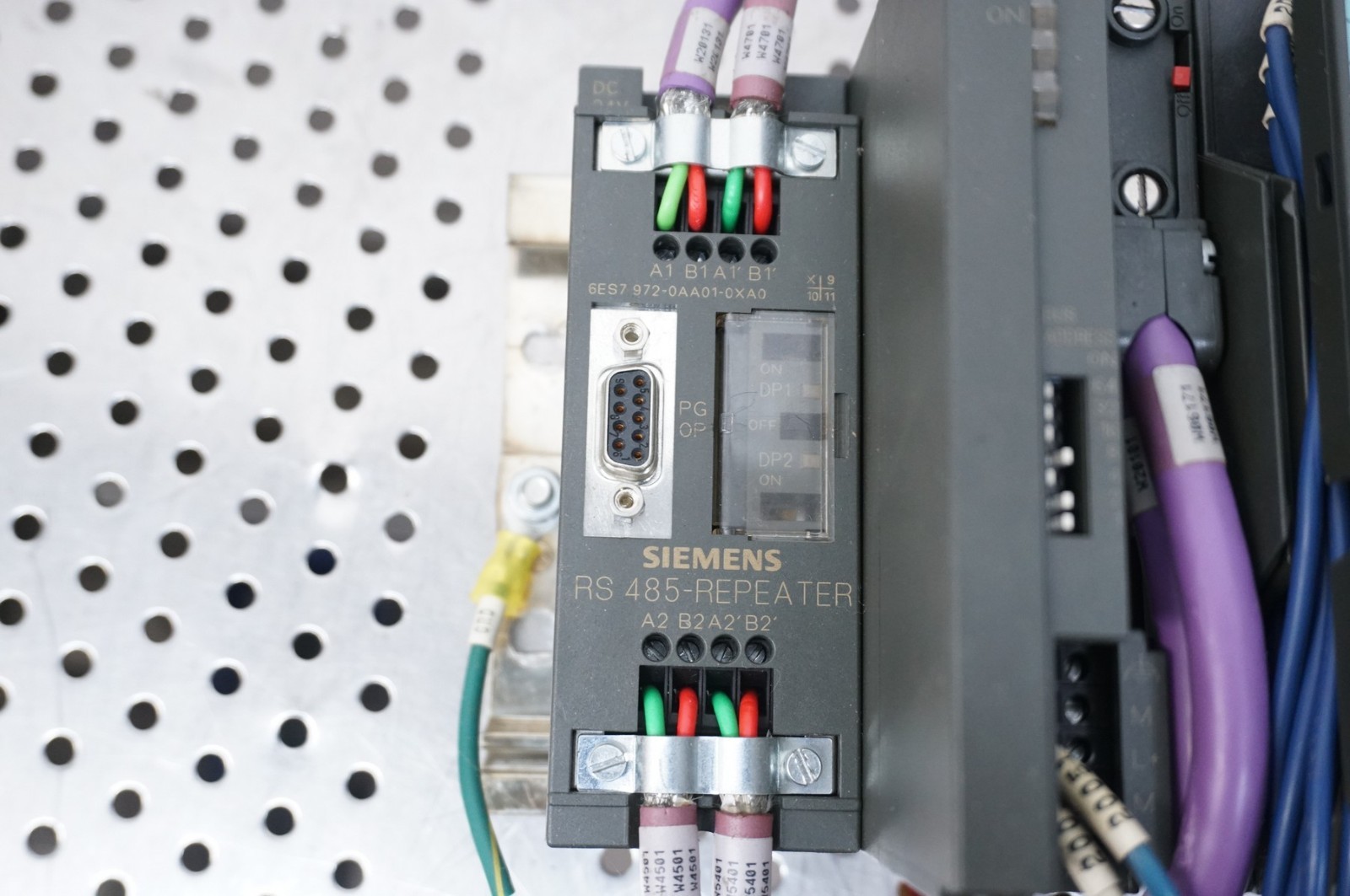 SIEMENS RS 485-REPEATER 6ES7 972-0AA01-0XA0 w/ 321-1BH02-0AA0 7KF02-0AB0