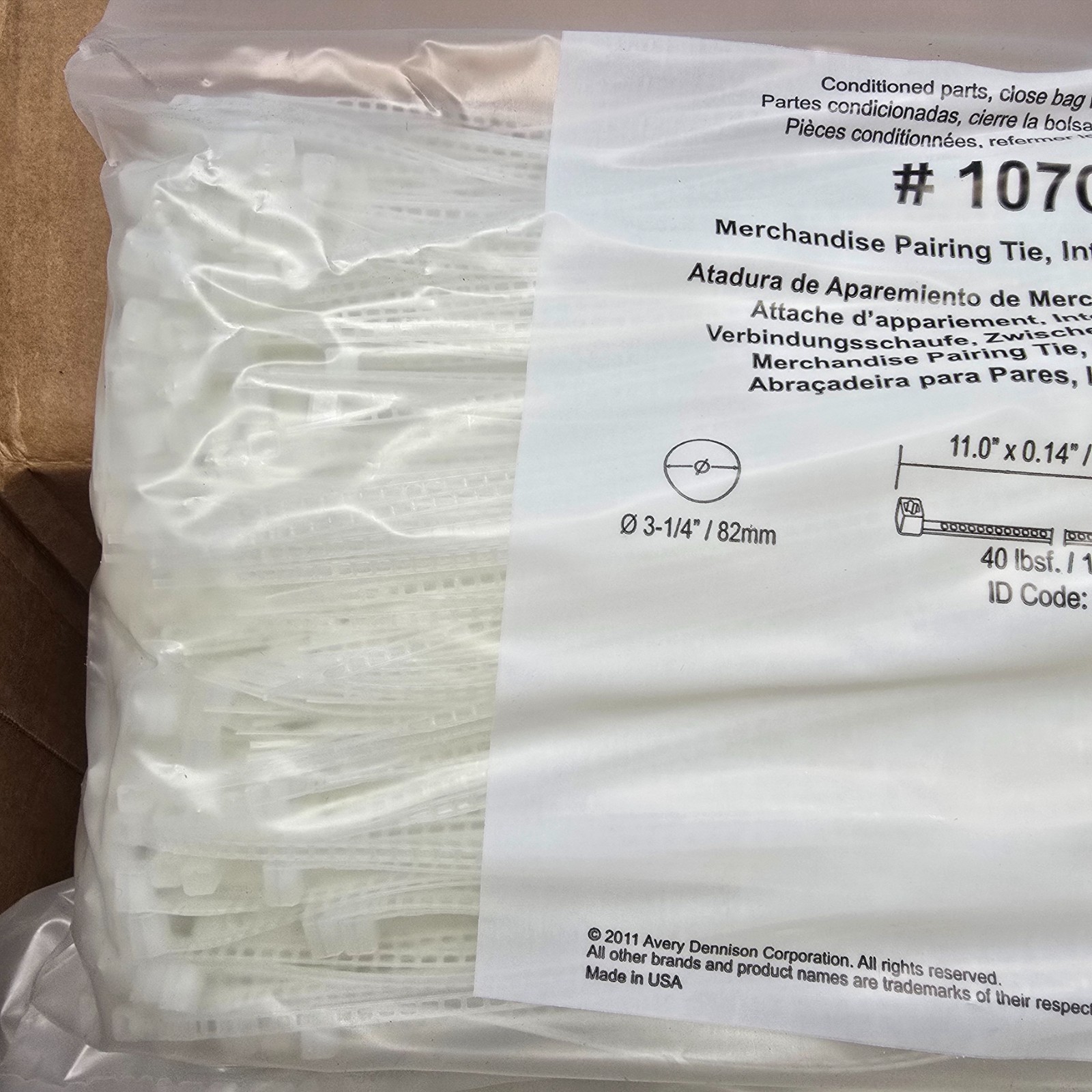 5000 Pack Avery Merchandise Pairing Ties 10700
