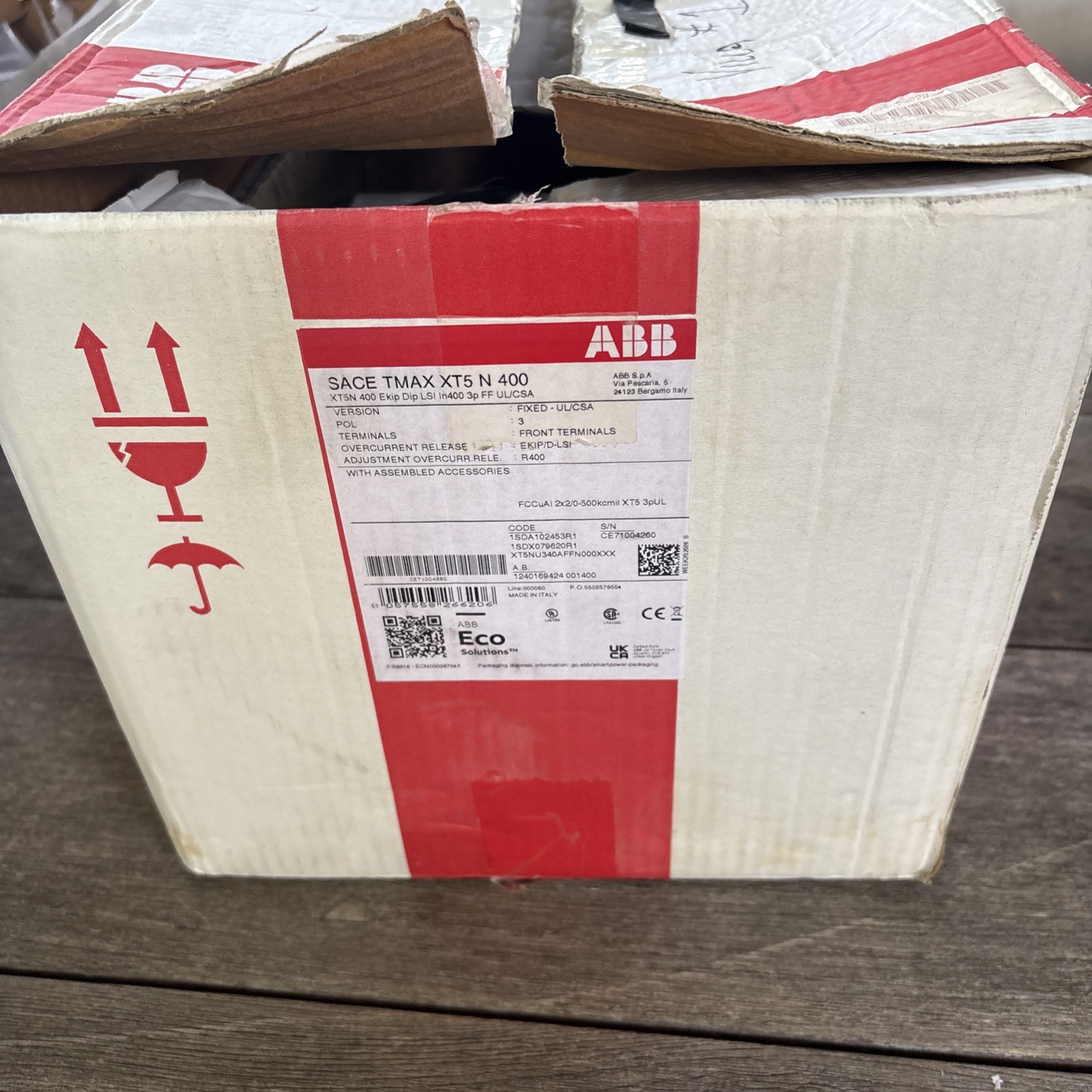 Lot Of 2 !!! ABB SACE XT5N 400 Circuit Breaker