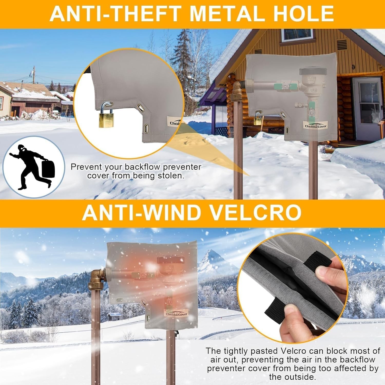 Weatherproof Backflow Insulation Cover – Grey
