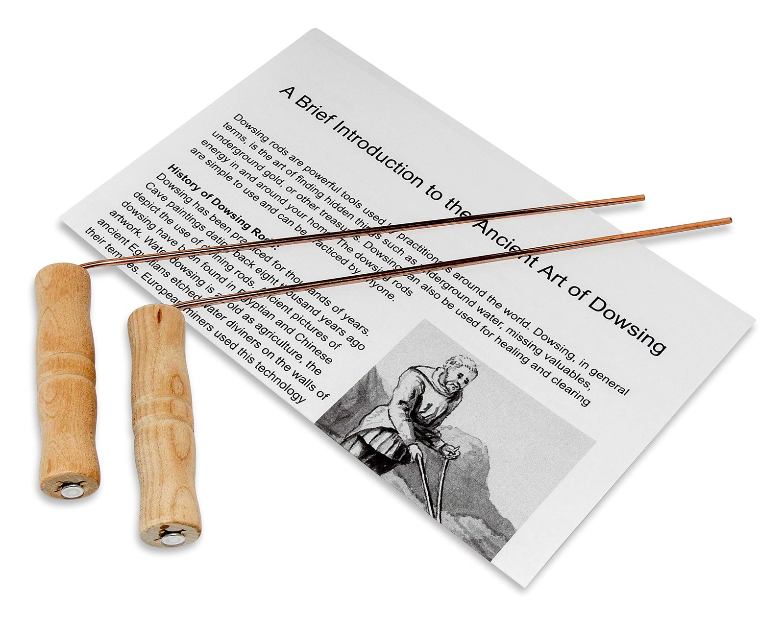 Dowsing Rods Set | Pure Copper | Premium Wooden Handles, Ghost copper