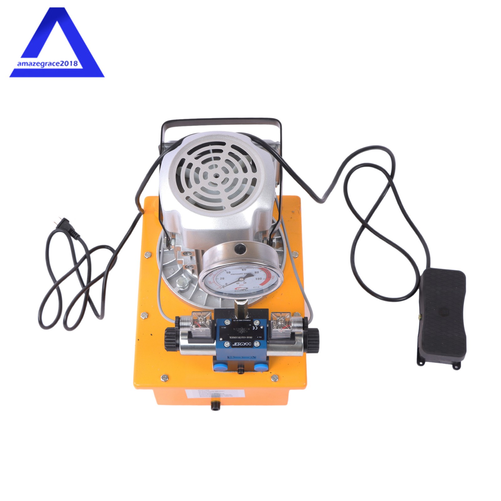 Electric Hydraulic Pump Double Acting Oil Pump 10000 PSI 750W 8L Solenoid Valve