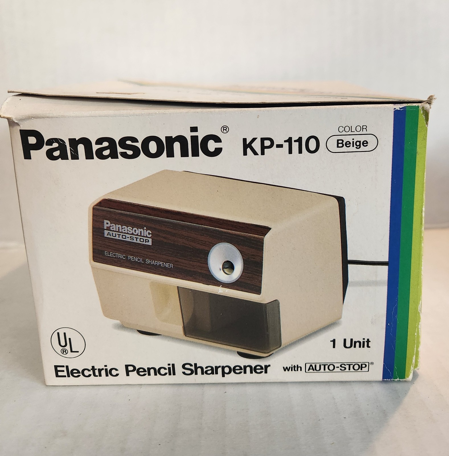 Preowned Working Panasonic KP-110 Electric Pencil Sharpener with Auto-Stop Beige