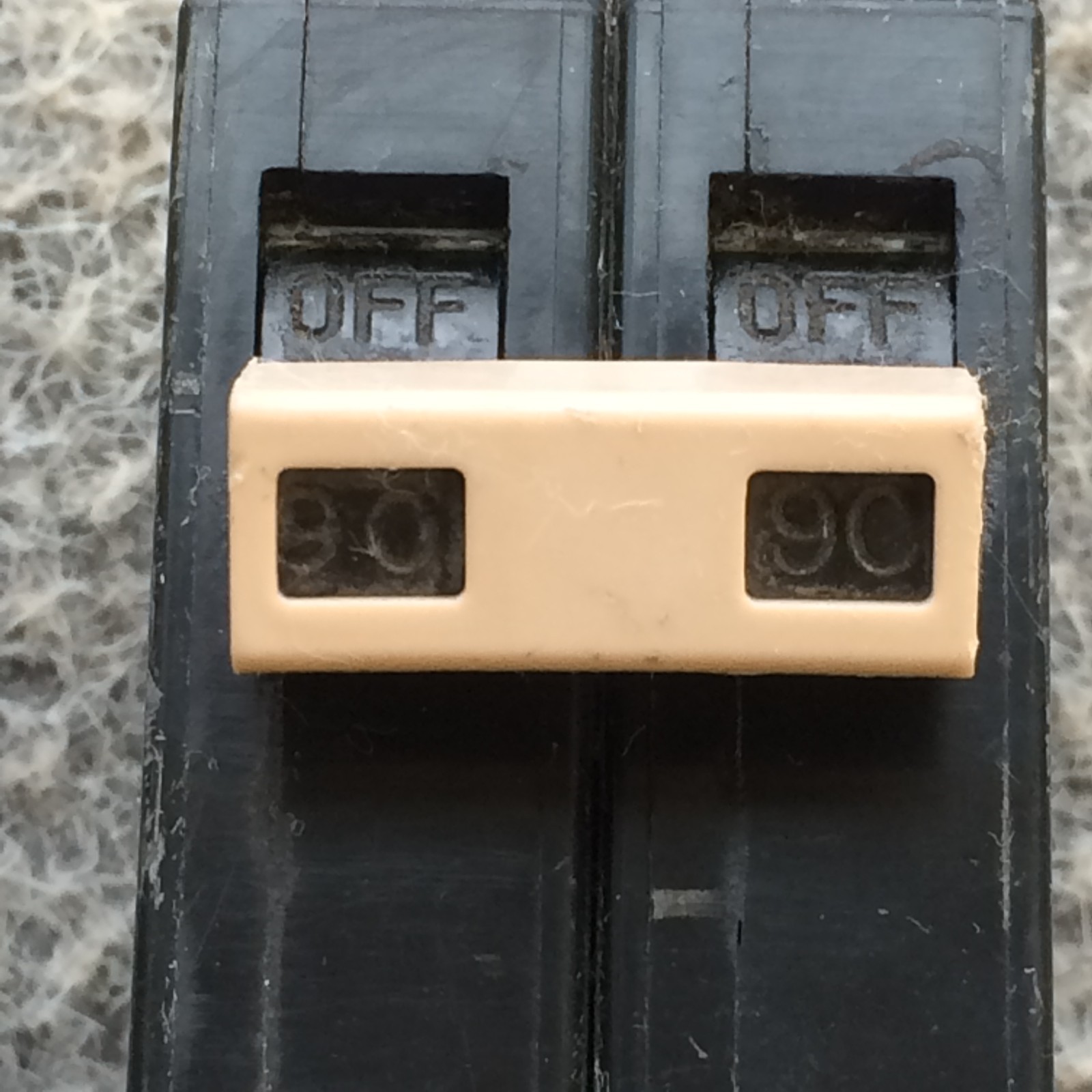 Eaton CH290 2-Pole 90-Amp Circuit Breaker, Type CH3 Plug-On Molded Case
