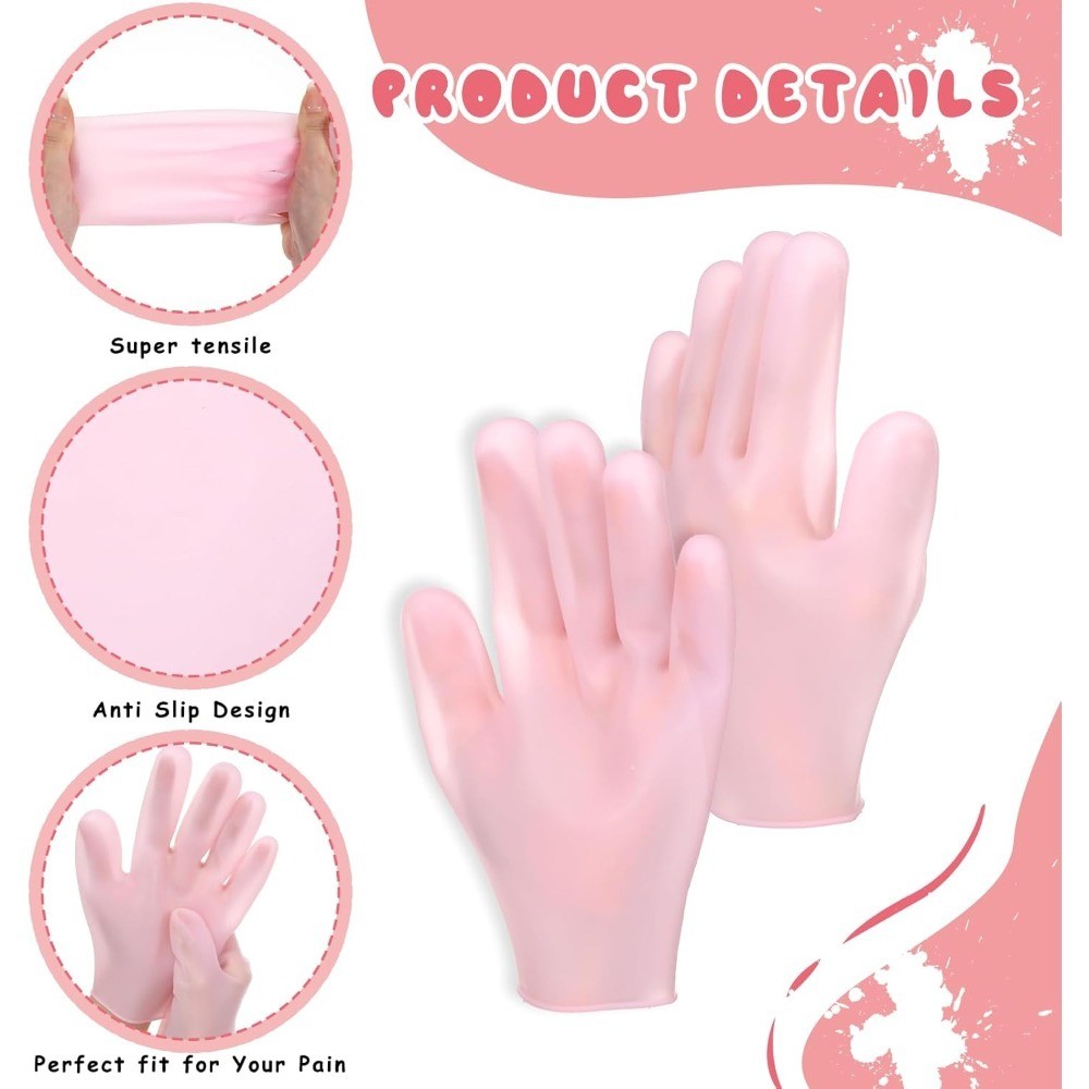 Moisturizing Gloves for Dry Hands Overnight Treatment Pair of 2 Softening Gloves