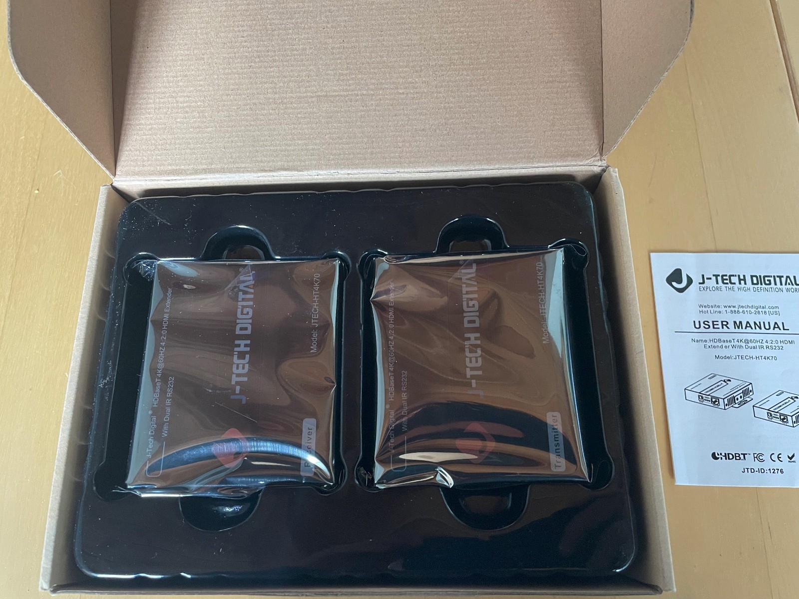J-Tech Digital HDBaseT HDMI Extender 4K@60HZ 4:2:0 with Dual IR
