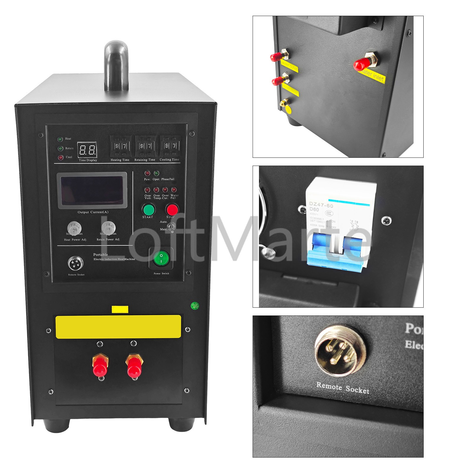 15KW High Frequency Induction Heater Furnace 220V, 16:2 Turns Ratio