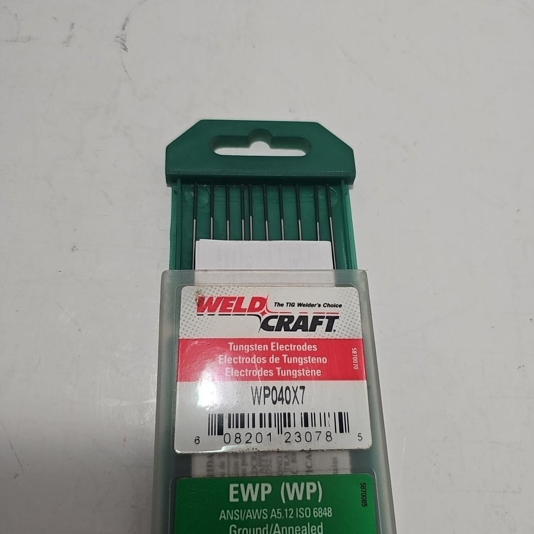 Miller Weldcraft WP040X7 Pure Tungsten Electrode .040″ X 7″ 10 pack Ground EWP