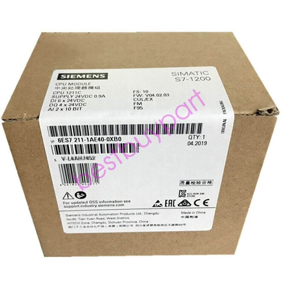 6ES7 211-1AE40-0XB0 NEW SIEMENS 6ES7211-1AE40-0XB0 SIMATIC S7-1200 CPU 1211C