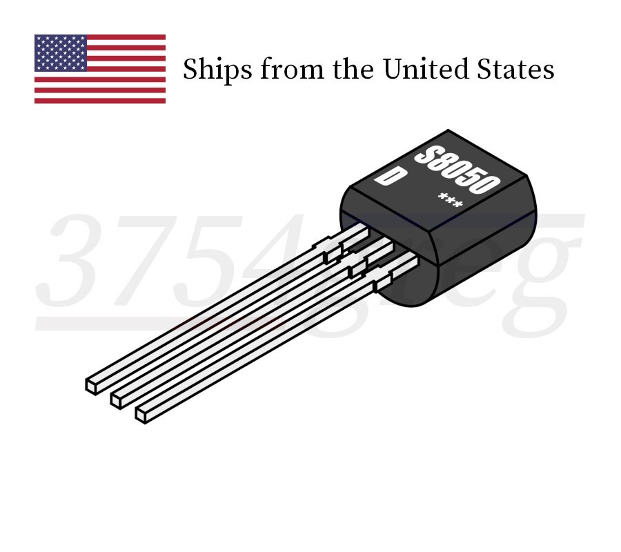 25pcs – S8050-D General Purpose NPN Transistor – hFE=160-300 – TO-92 – JSCJ