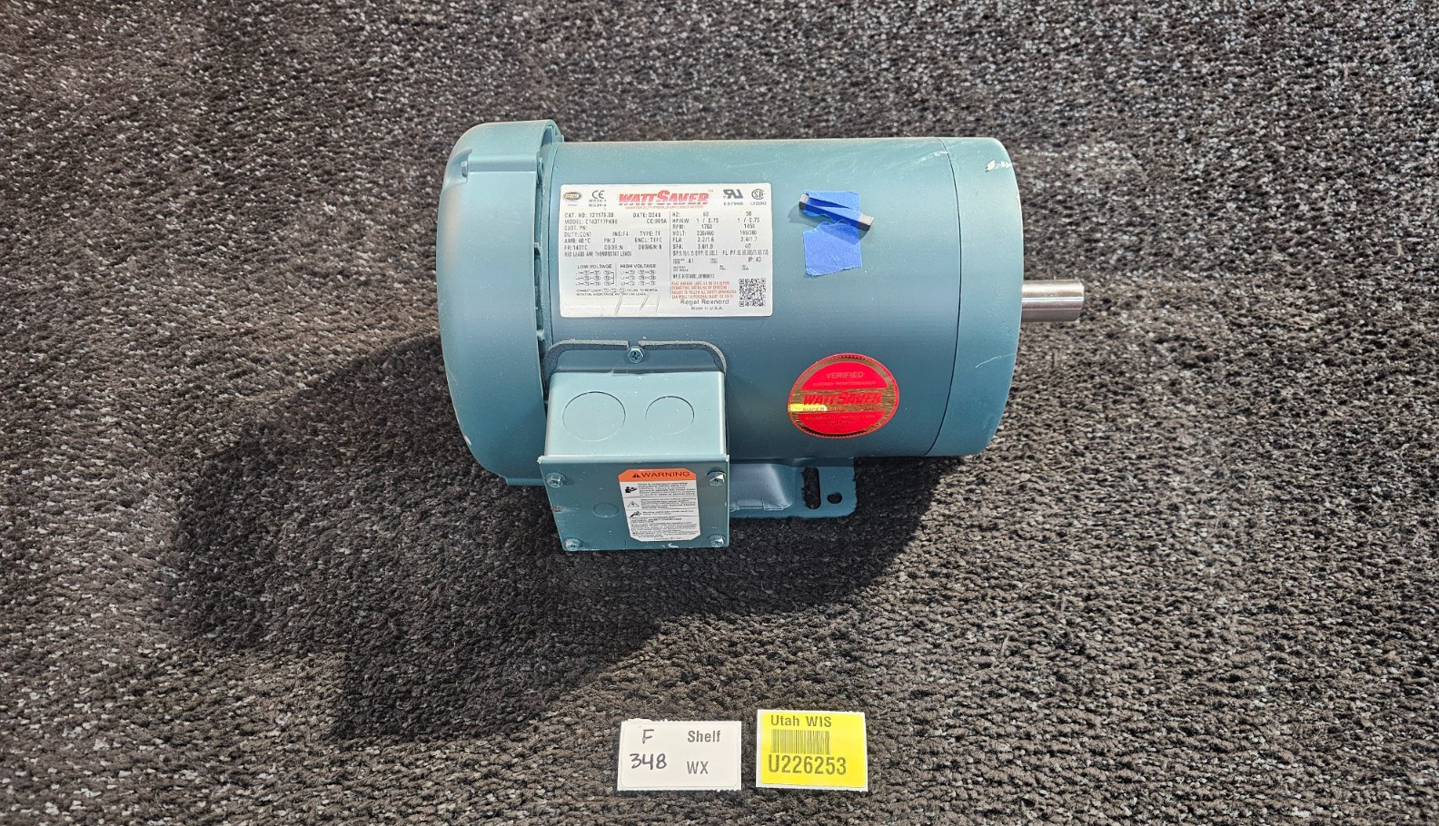 WattSaver 121179.00 Electric Motor C143T17FK9E 3ph 1hp 208-230/460V 1760/1450rpm
