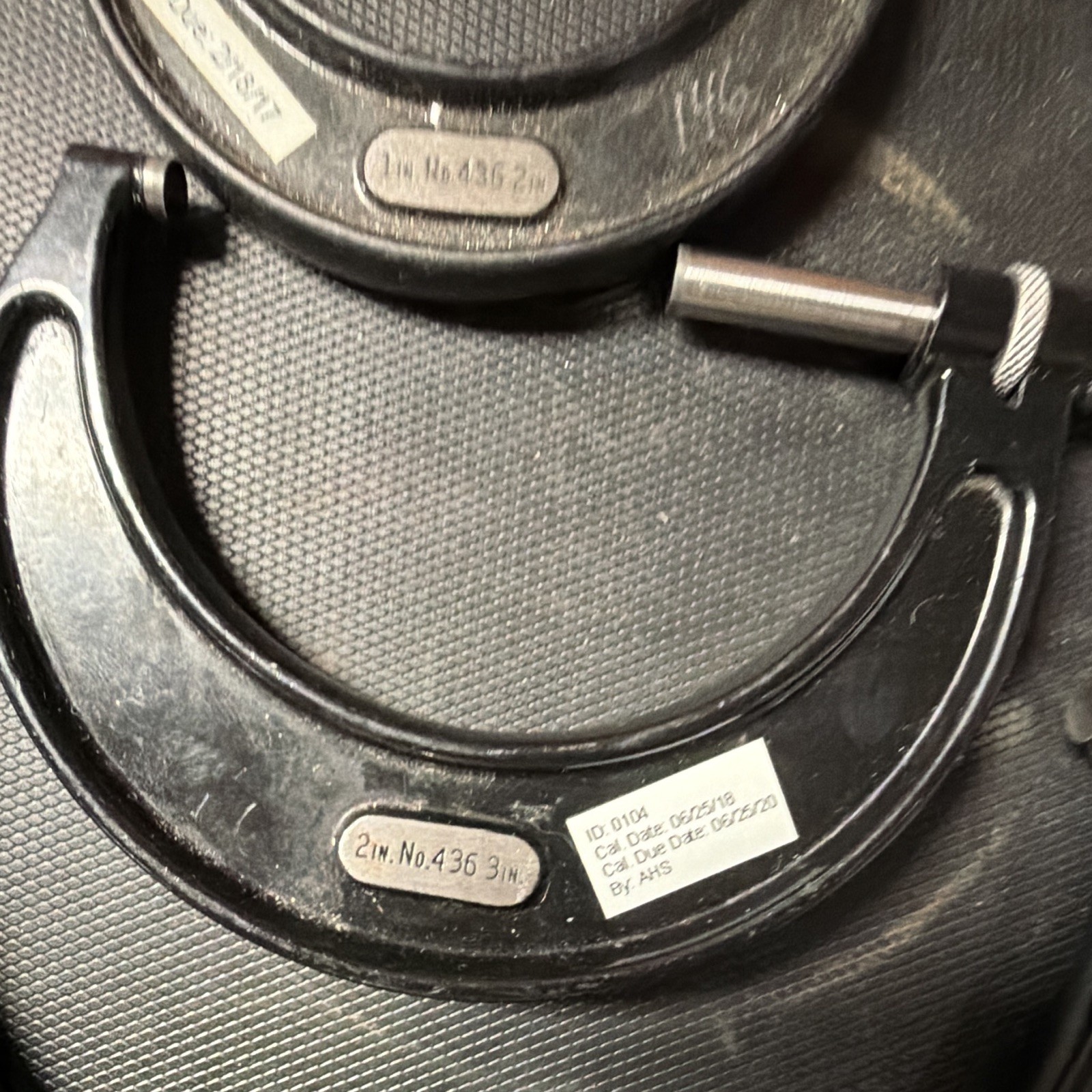 Starrett 436, 4 piece mic set, 0-1”/1-2”/2-3”/4-5”