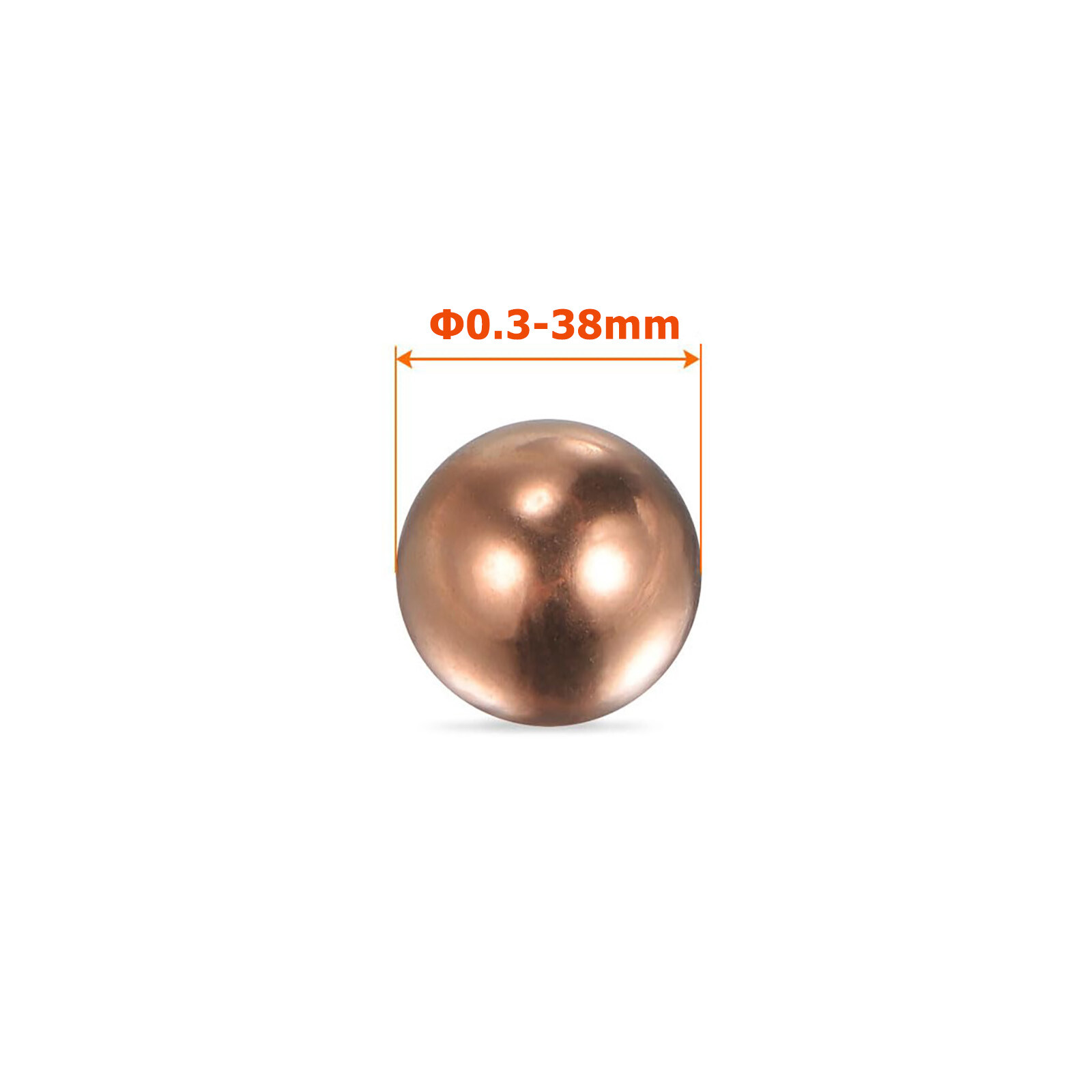 Solid Precision Ball Pure Cupper Balls Smooth Sphere Diameter 0.3mm-38mm Beads
