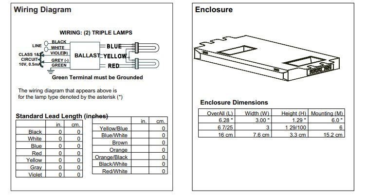 Advance IZT-2T42-M3-LD Fluorescent Dimming Ballast, 2 Lamp, CFL, 42W, 120/277V