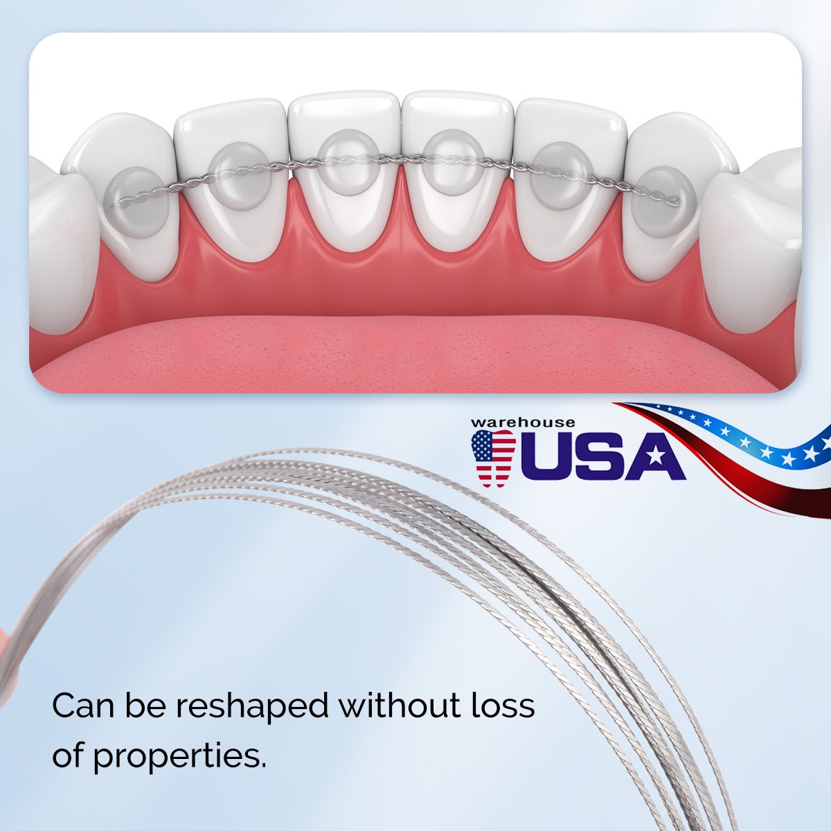 Orthodontic Lingual Retainer Wire Stainless Steel Flat Straight Twist Dental Kit