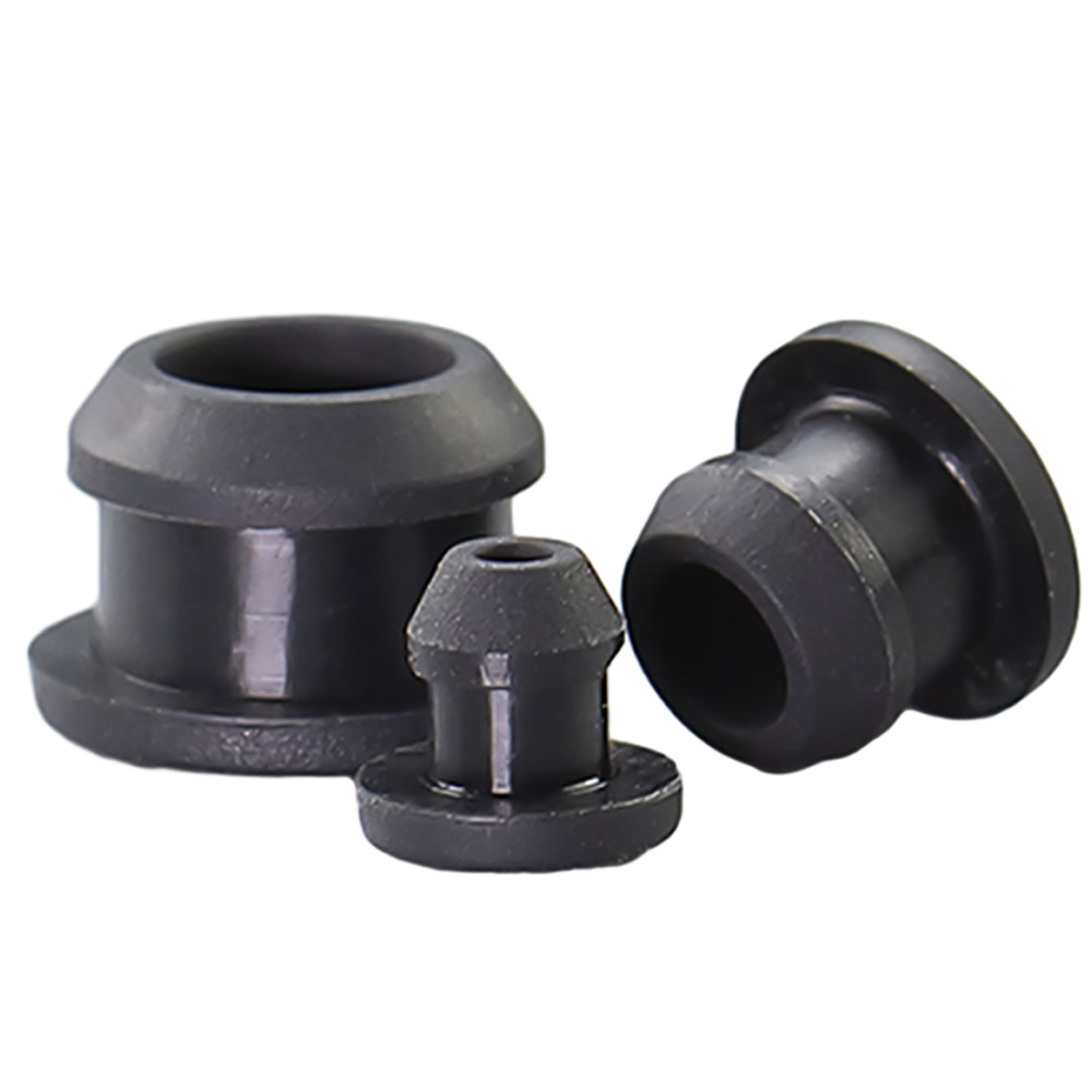 Black / White Snap-On Hole Plug Silicone Rubber Blanking Seal Bung Pipe Tube