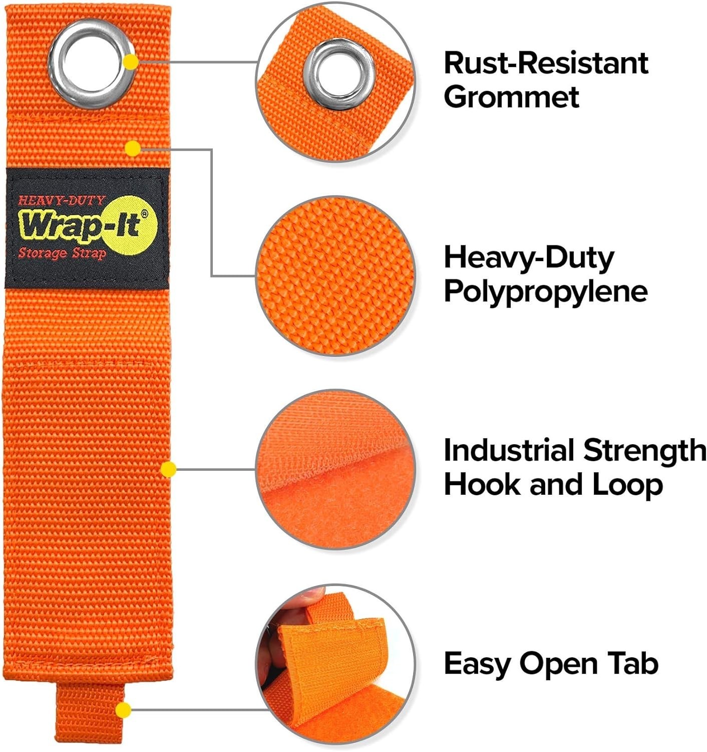 Heavy-Duty Straps Assorted 6-Pack, Blaze Orange – Garage Organizer and Extens…