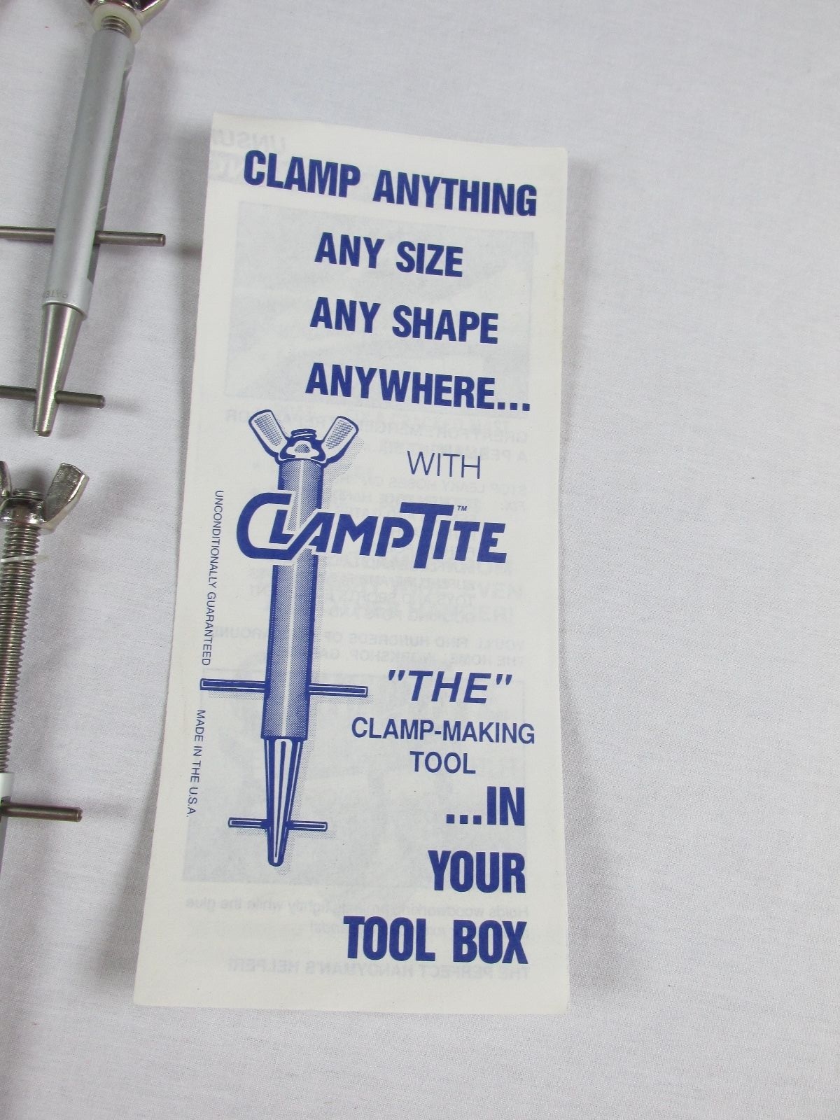 CLAMPTITE Tool Clamping Clamp Making Tool Professional Wire Clamps USA LOT OF 10