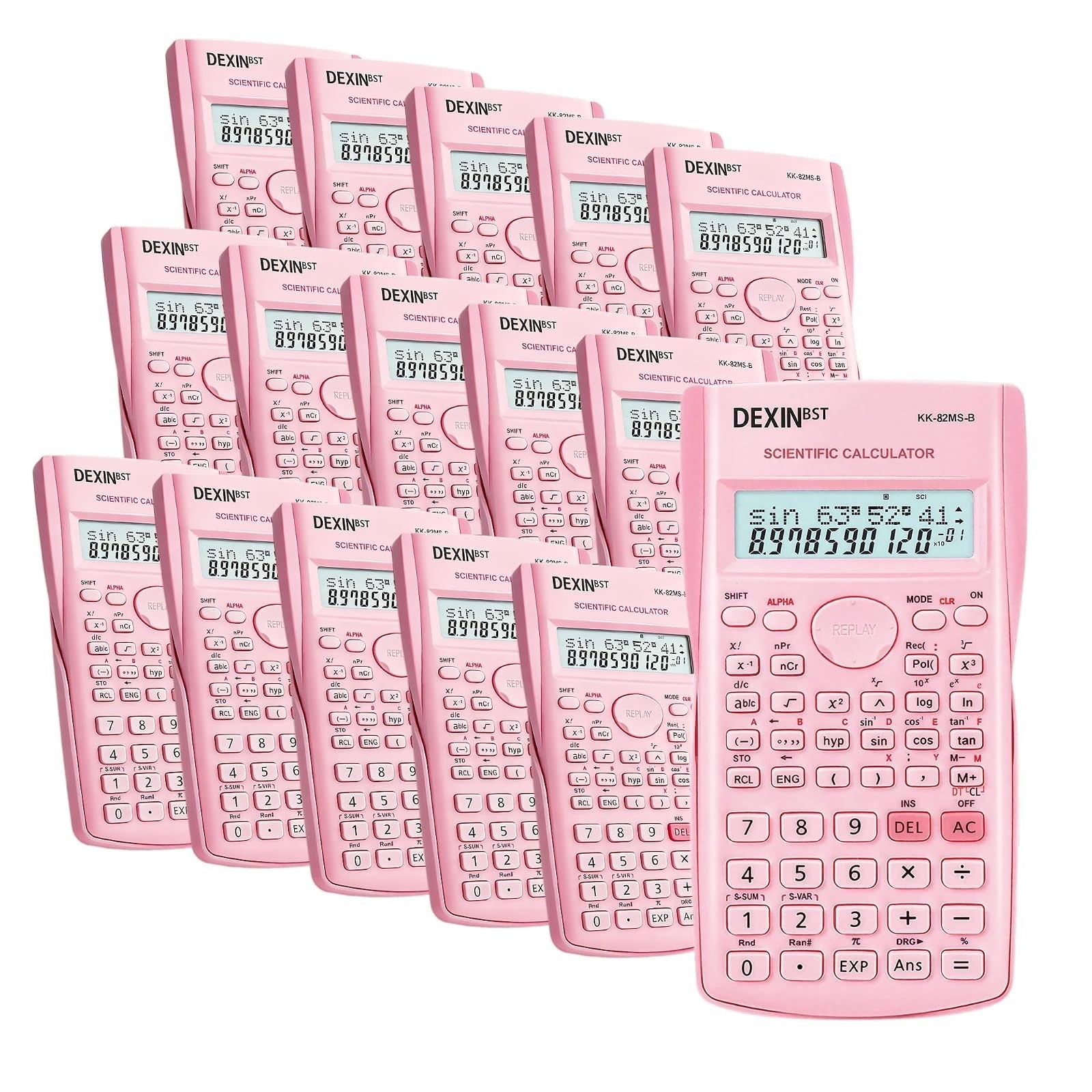 24 Pack Scientific Calculators, 2 Line Engineering Large Display Scientific Calc