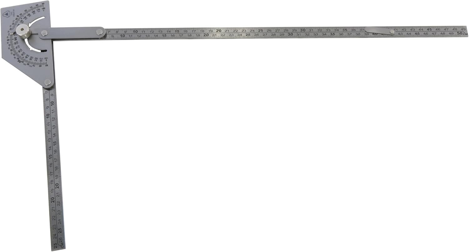 Angle Finder IV, Stainless Steel Protractor 0-180 degrees, Measures inside or ou
