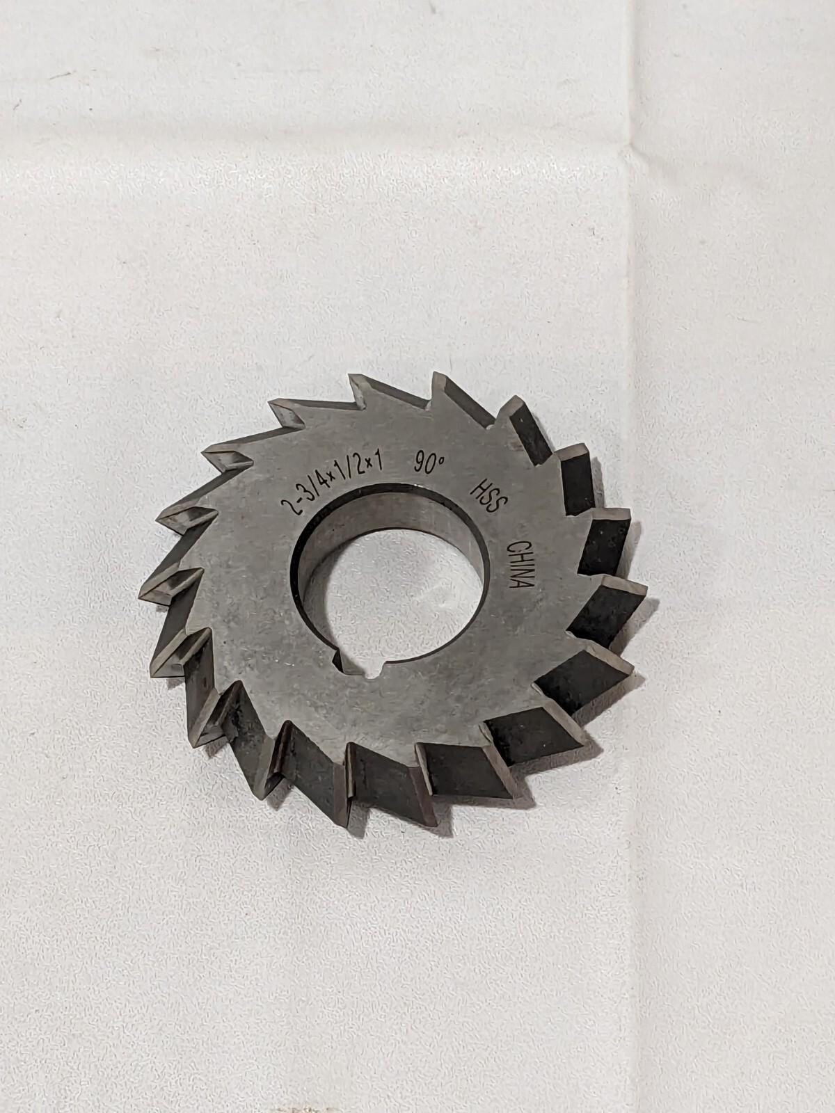 Double Angle Milling Cutter: 90 °, 2-3/4" Dia, 1/2" Width, 1" Arb