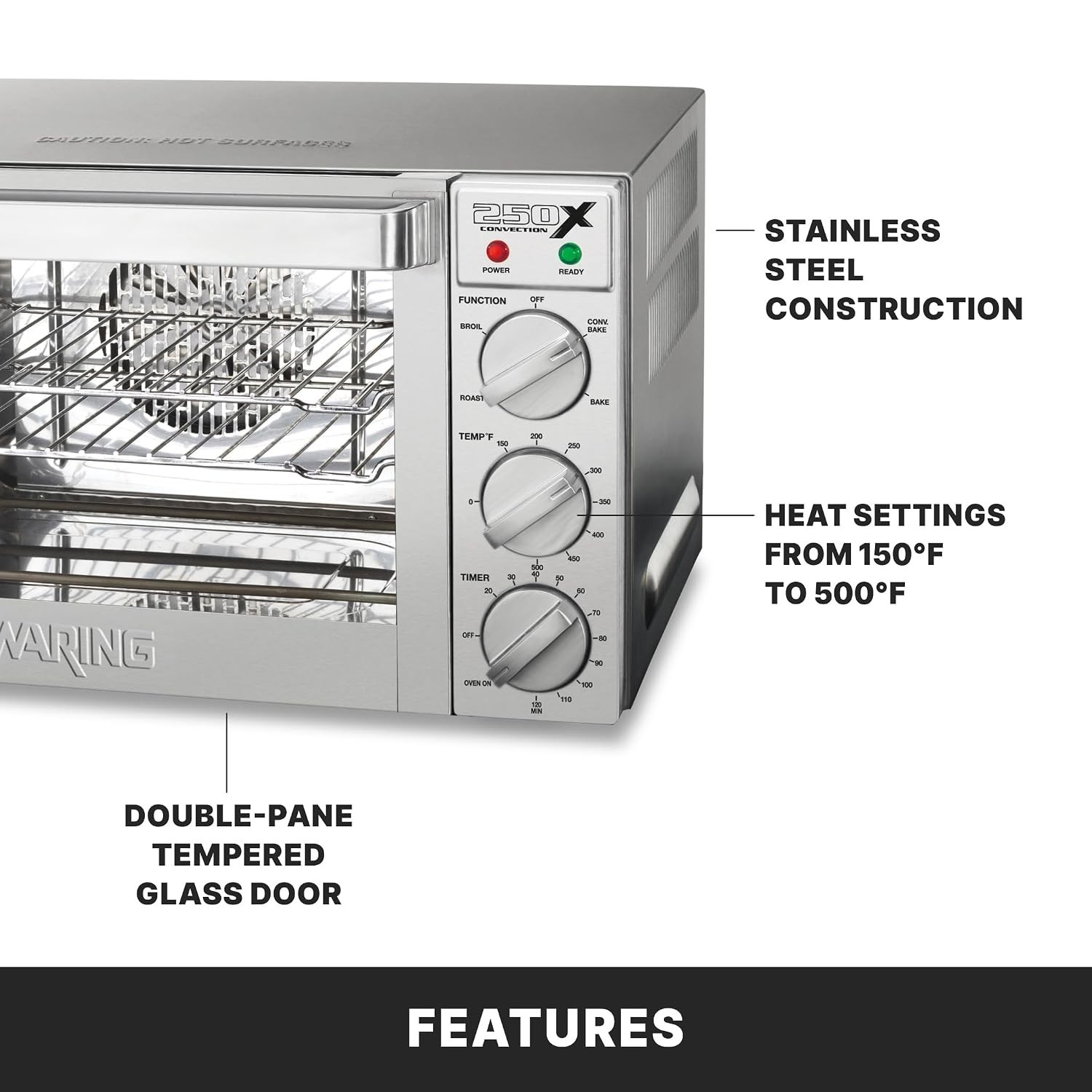 Waring WCO250X Quarter Size Commercial Convection Oven