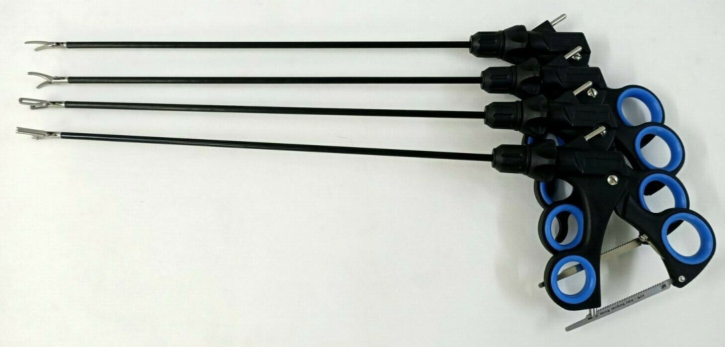 4pc Laparoscopic Grasping Forceps 5mmx330mm Laparoscopy Surgical Instruments