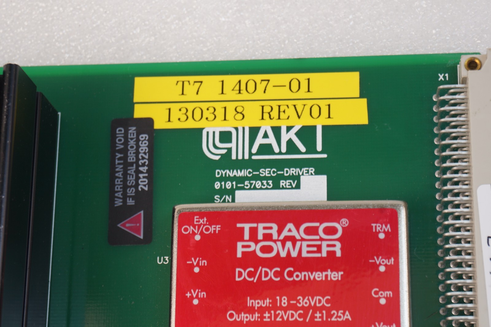 AMAT AKT DYNAMIC-SEC-DRIVER BOARD D-SEC 50-04,0101-57033 REV:05,130318 REV:01