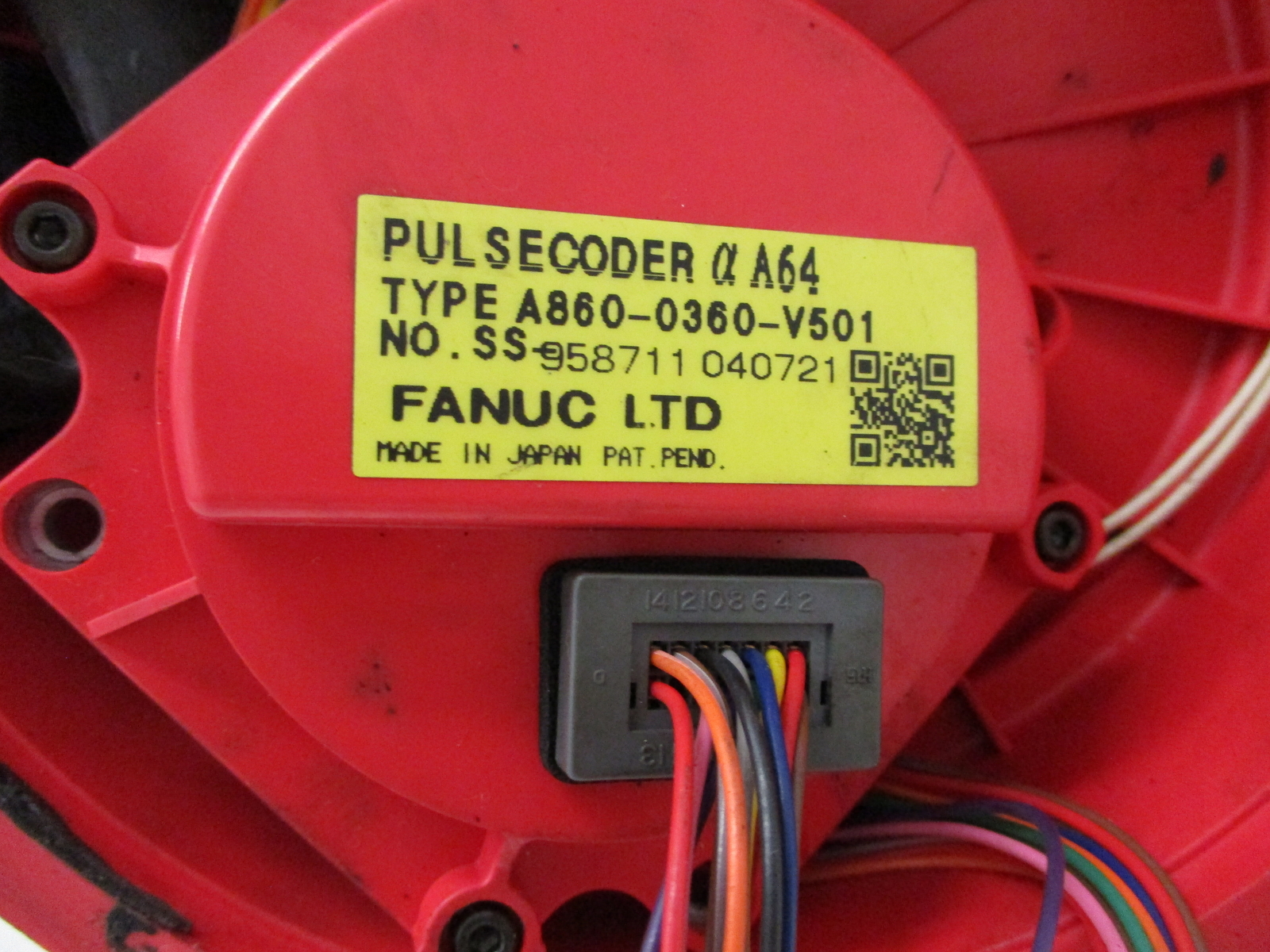 FANUC TYPE A860-0360-V501 PULSE CODER A64 w/7″ HOUSING CASE