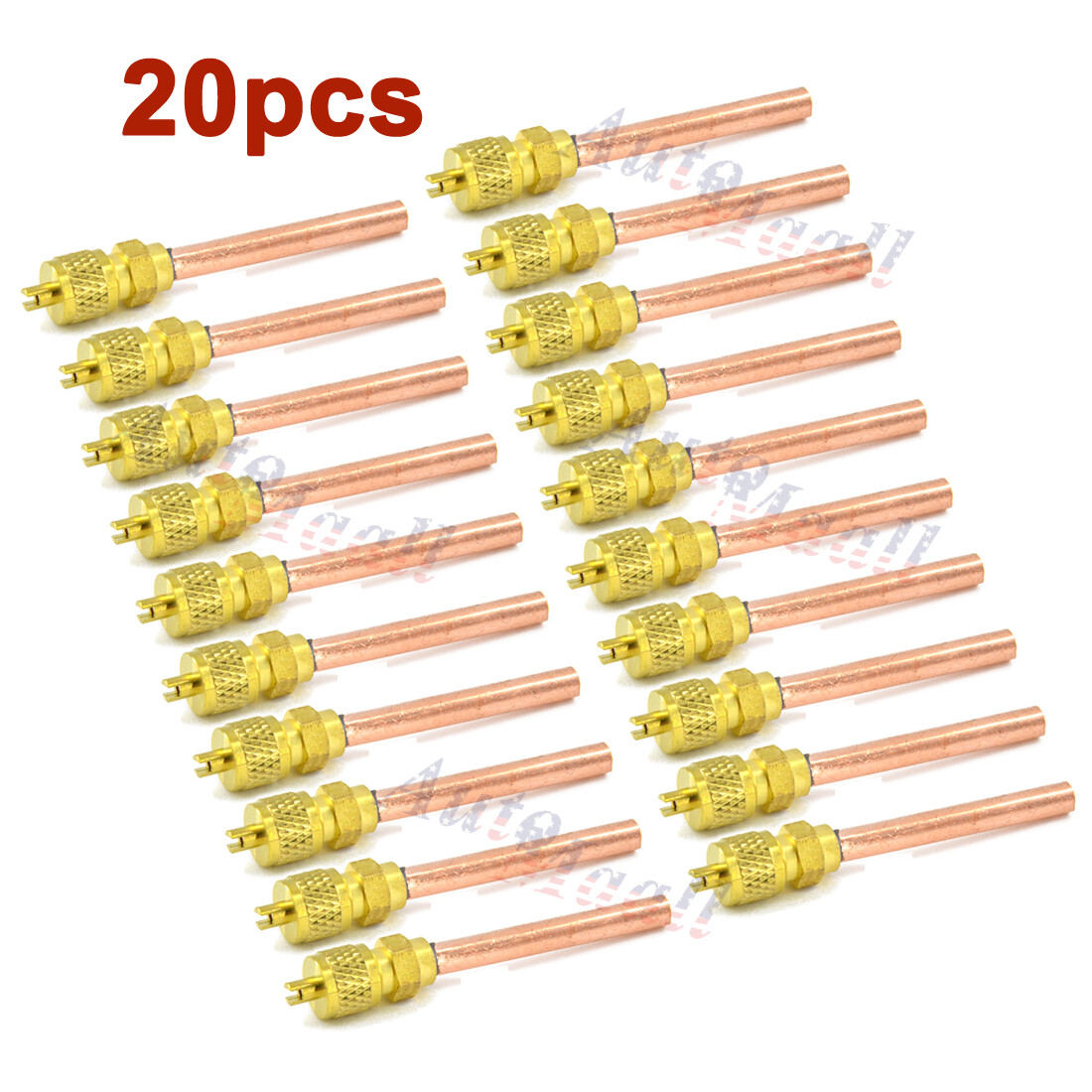 20pcs Service/Access Valve 1/4″ SAE x 1/4″ OD x 2.75″ Stem Core & Core Remover