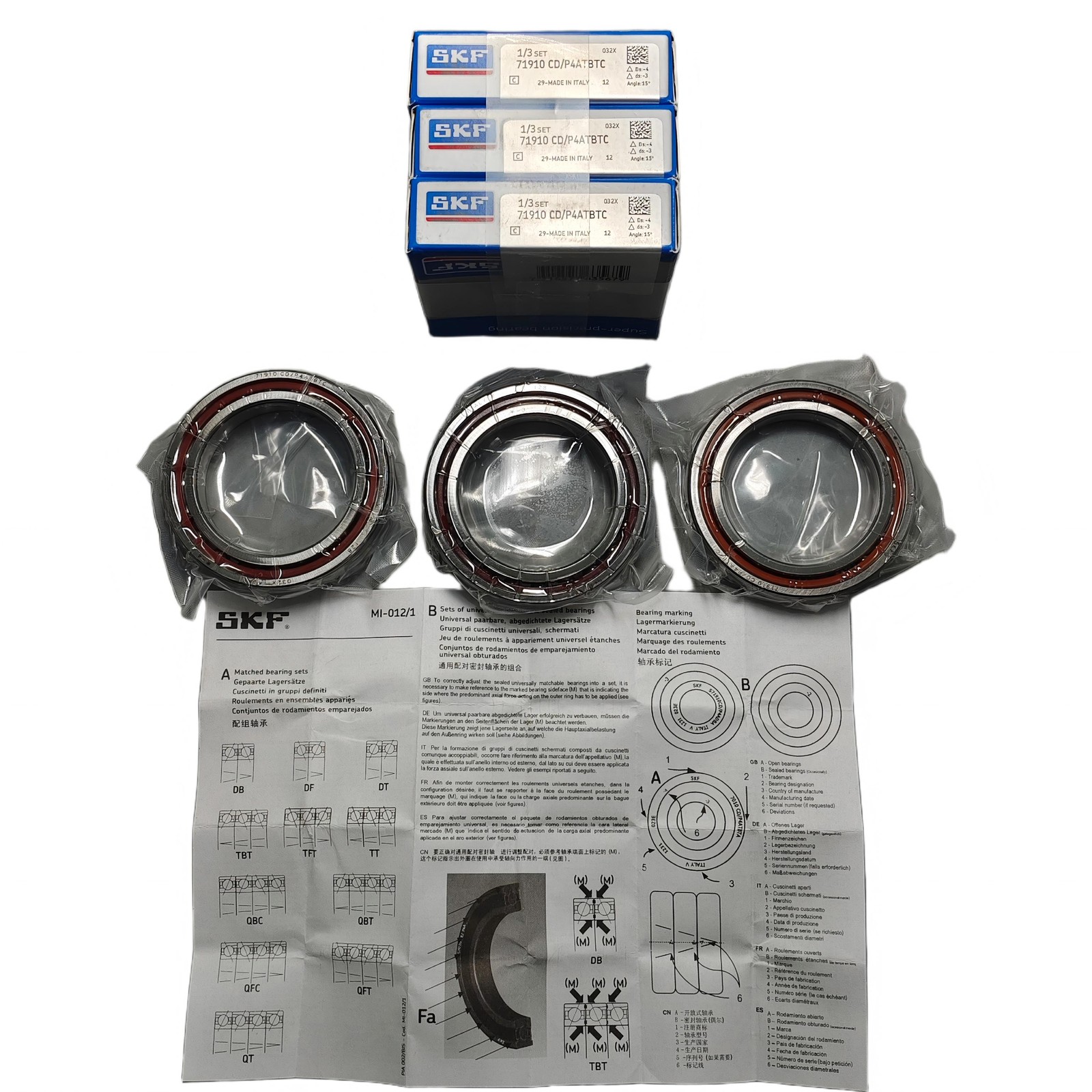 SKF 71910 CD/P4ATBTC SUPER PRECISION BEARINGS / TIMKEN / FAFNIR 2MM9310WI TUH US