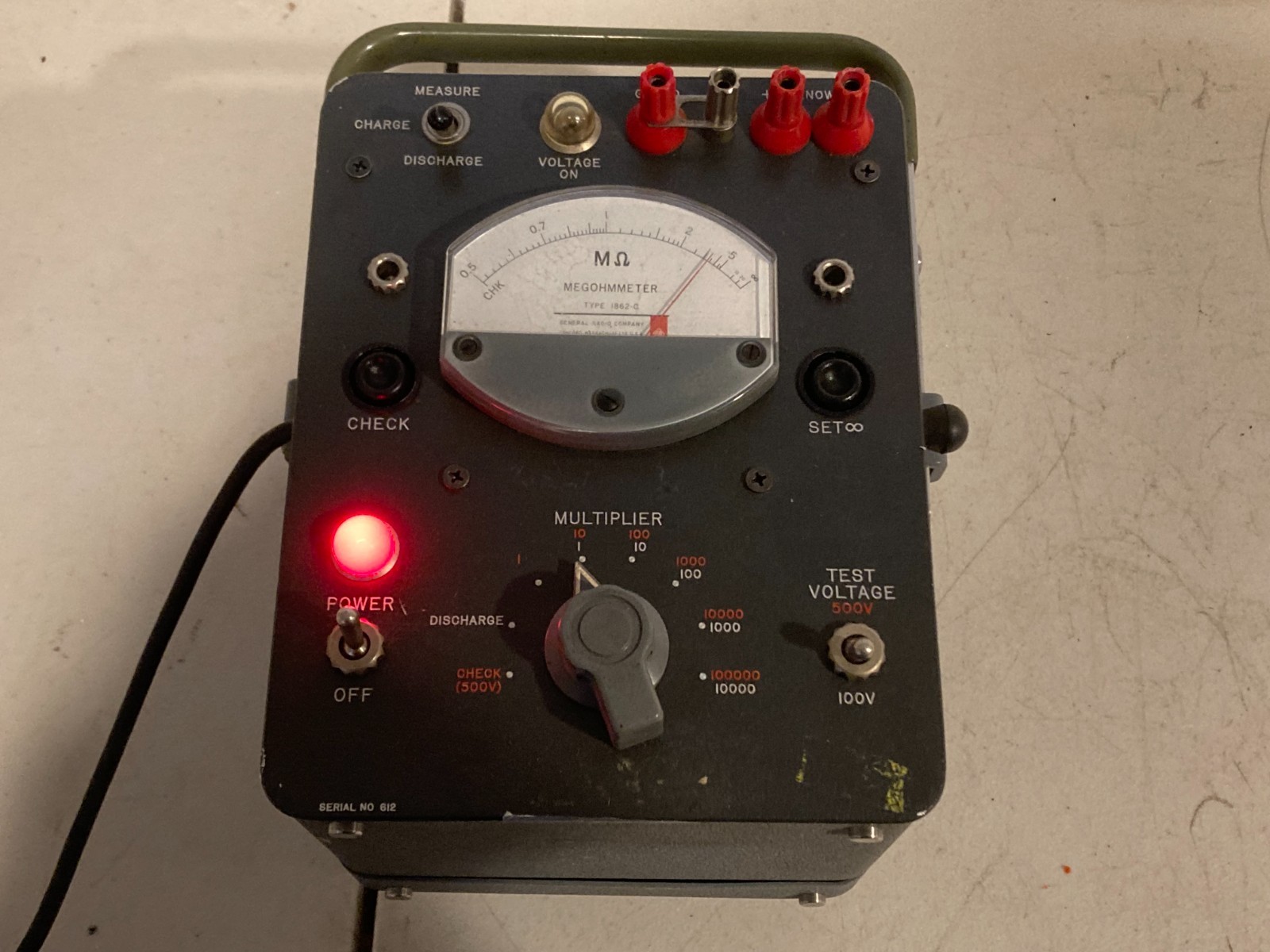 General Radio 1862-C Megohmmeter Insulation Resistance Tester – GR 1862