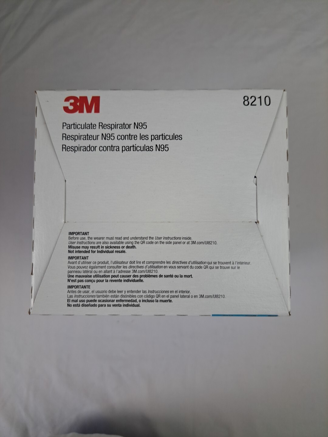 3M Particulate Respirator N95 8210 20 Disposable Mask Paint Prep Auto Body